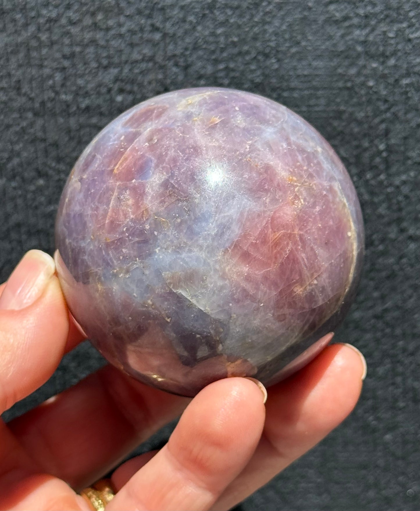 Lavender Star Rose Quartz Sphere