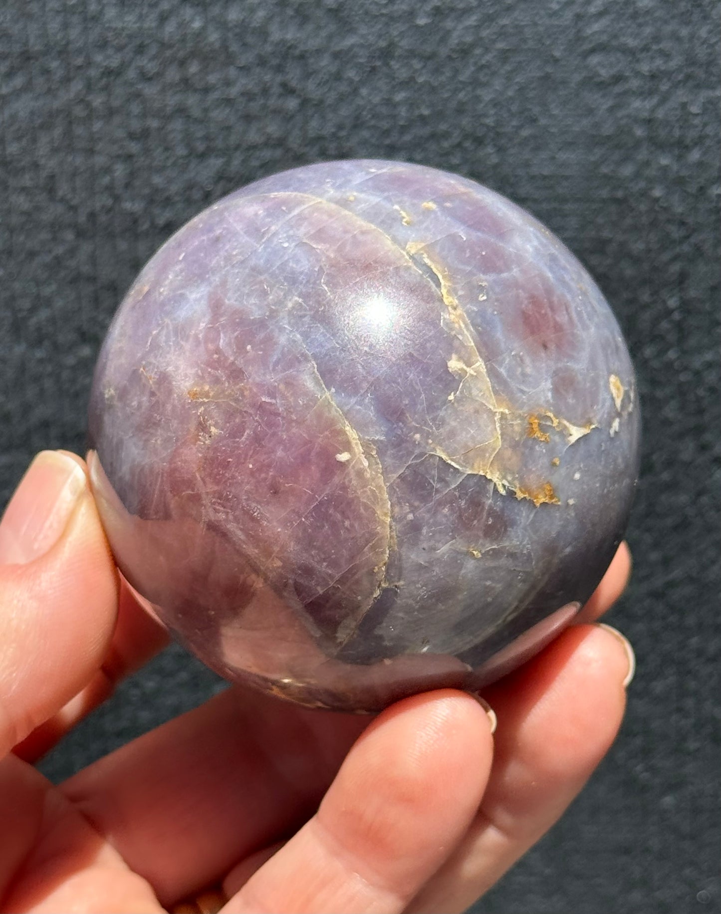 Lavender Star Rose Quartz Sphere