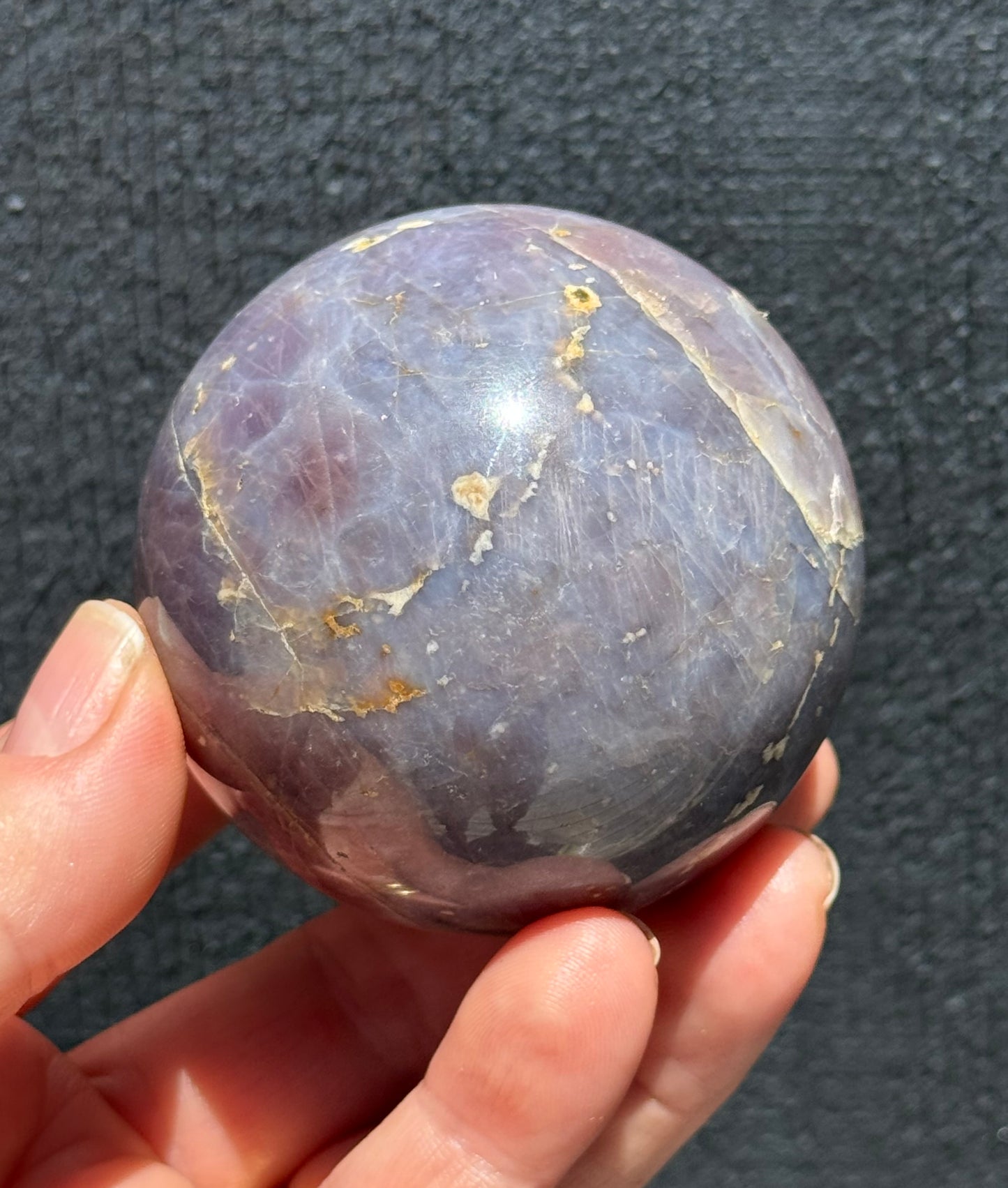 Lavender Star Rose Quartz Sphere