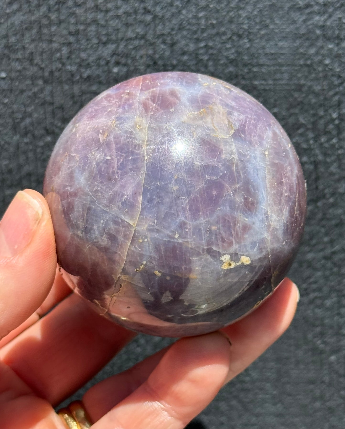 Lavender Star Rose Quartz Sphere