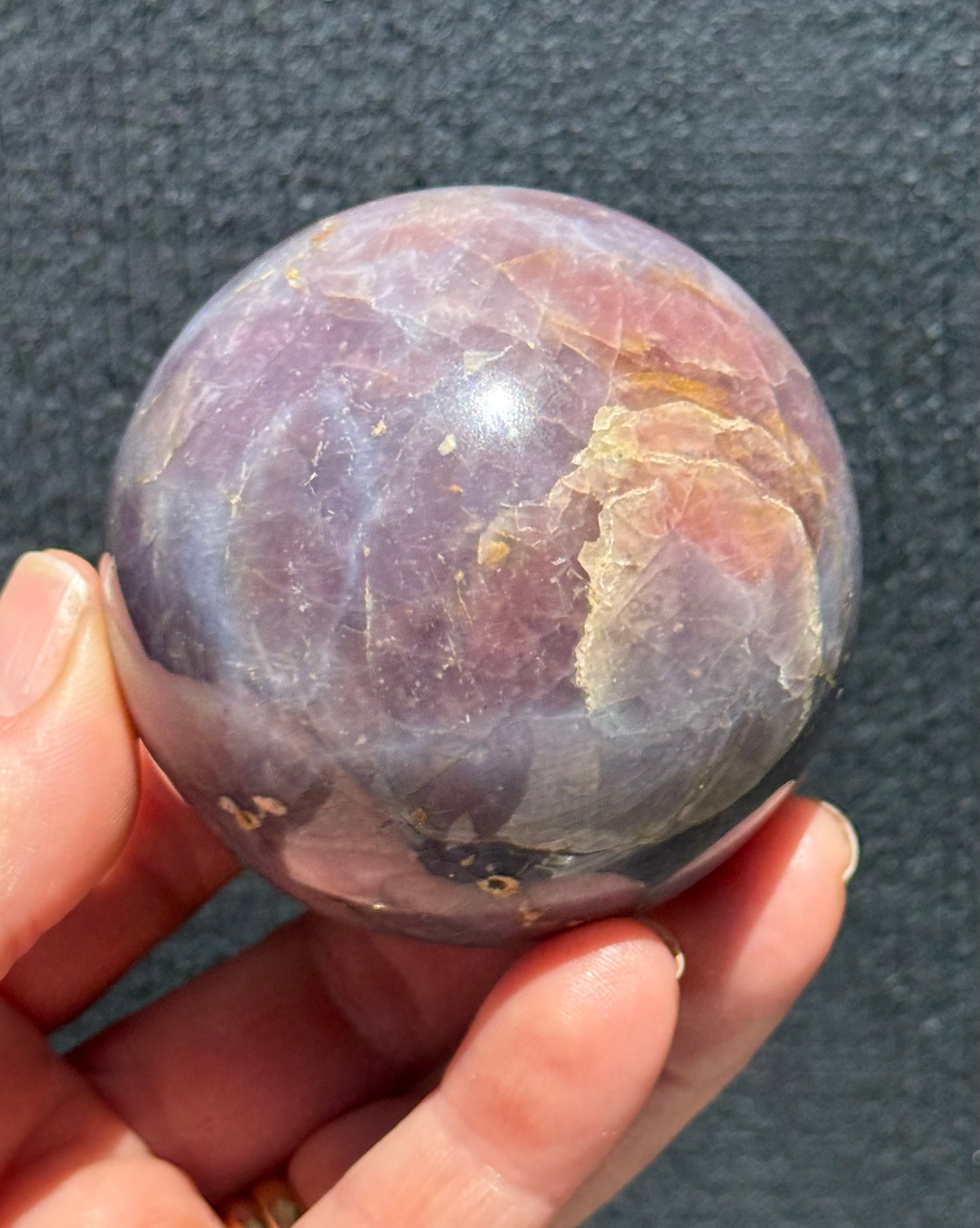 Lavender Star Rose Quartz Sphere