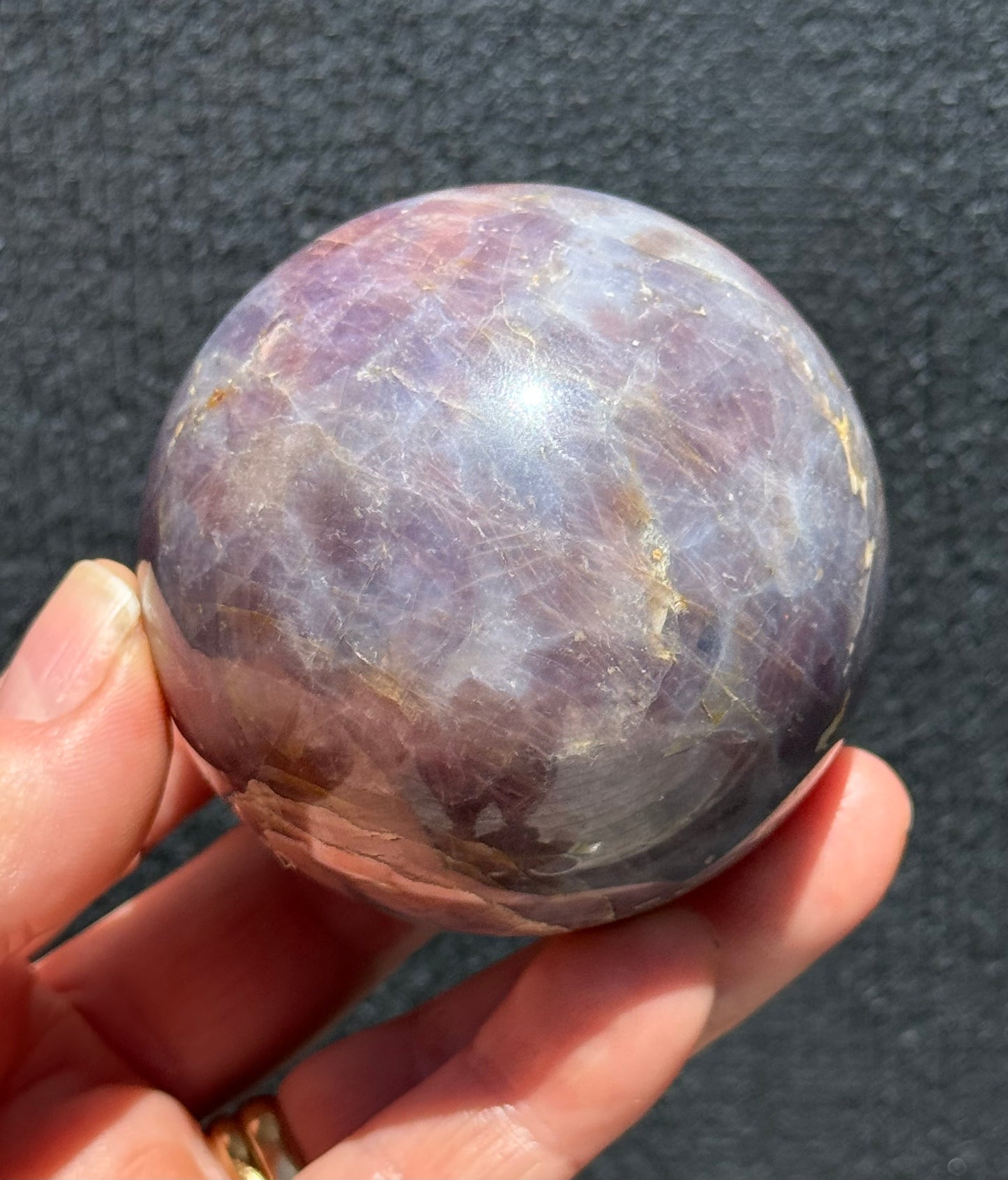 Lavender Star Rose Quartz Sphere