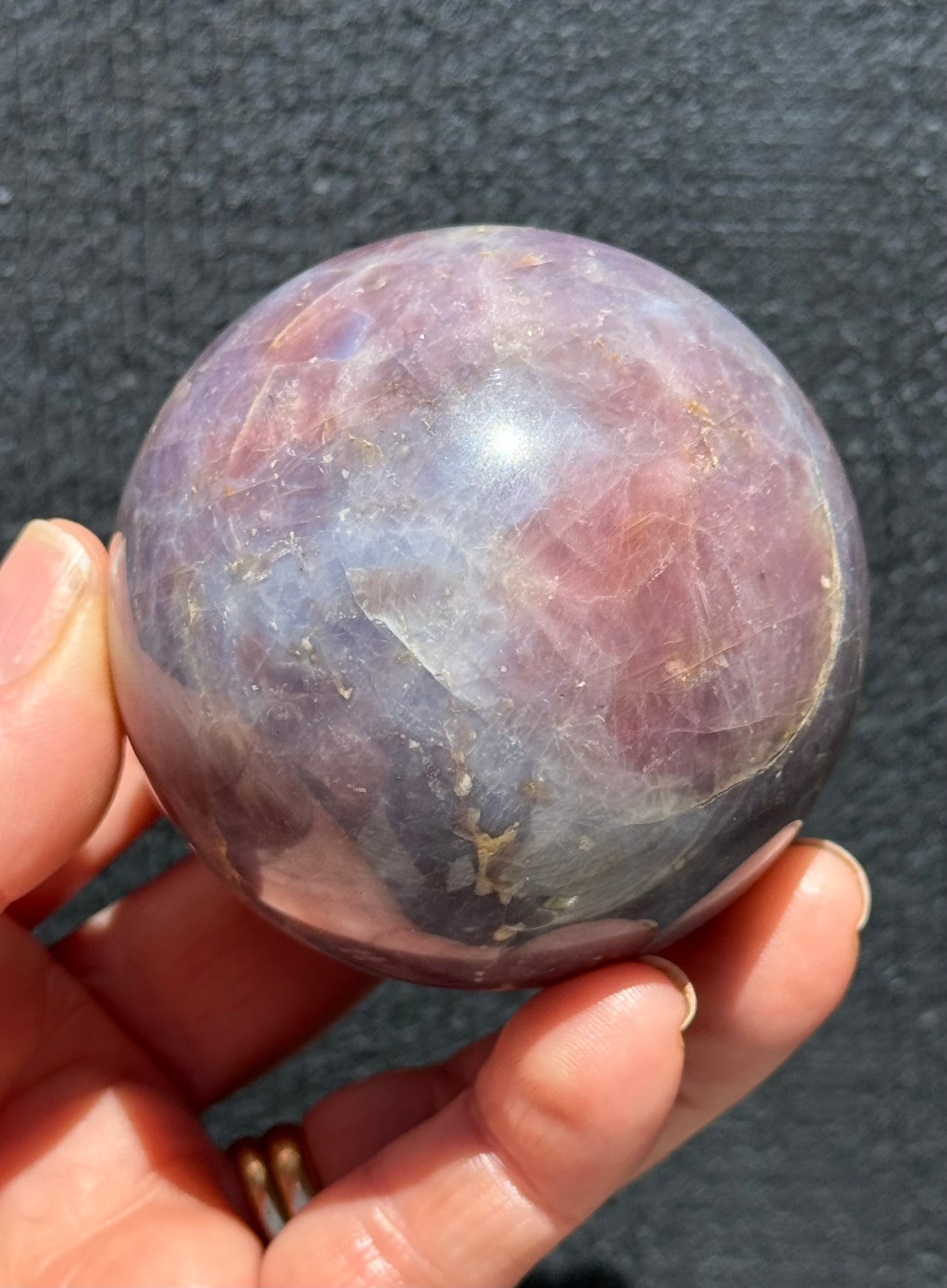 Lavender Star Rose Quartz Sphere