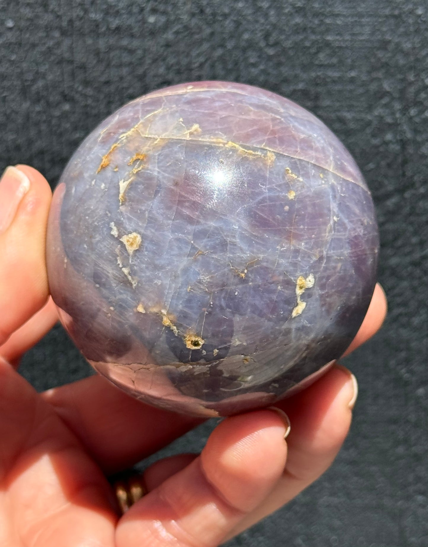 Lavender Star Rose Quartz Sphere