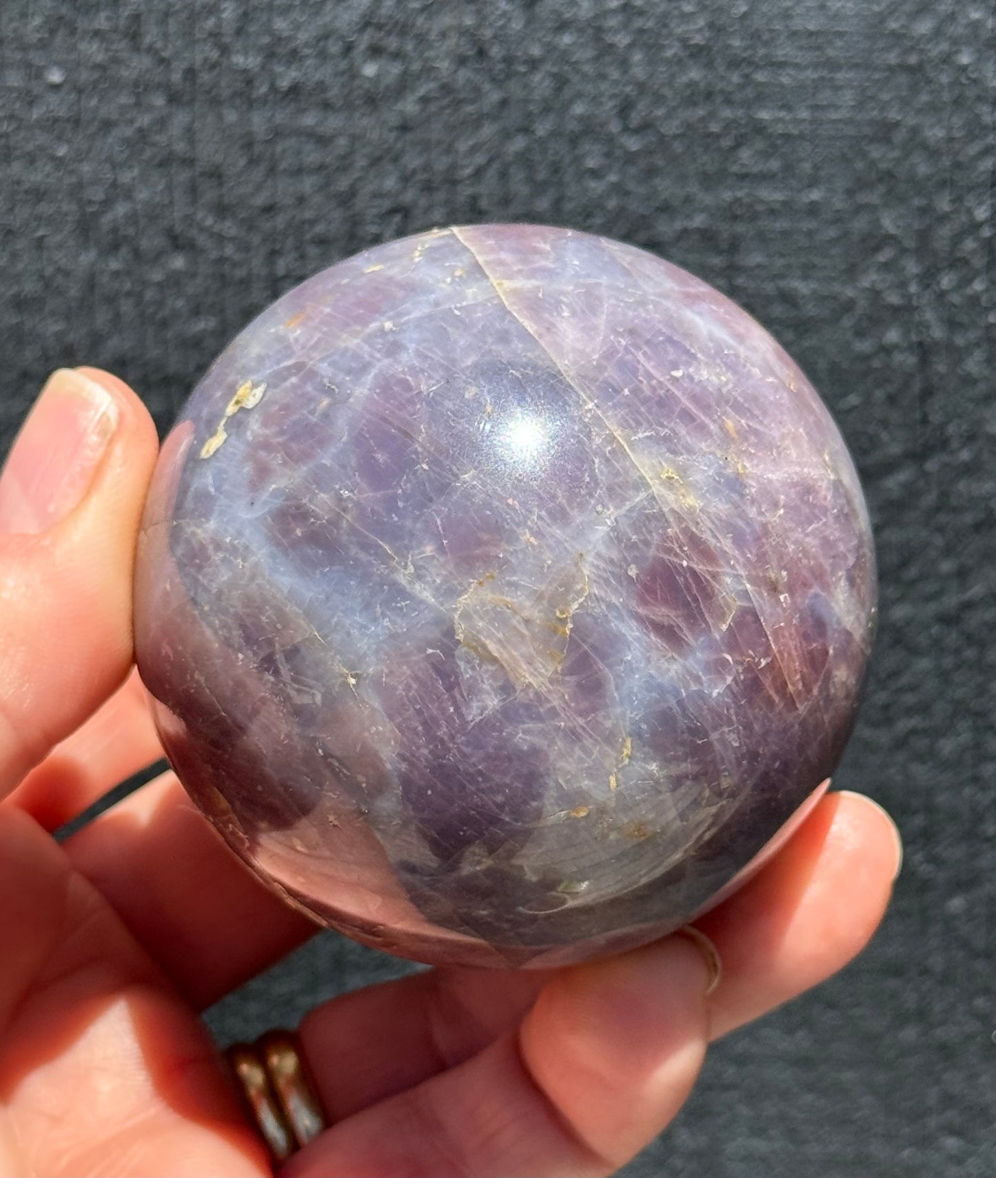 Lavender Star Rose Quartz Sphere