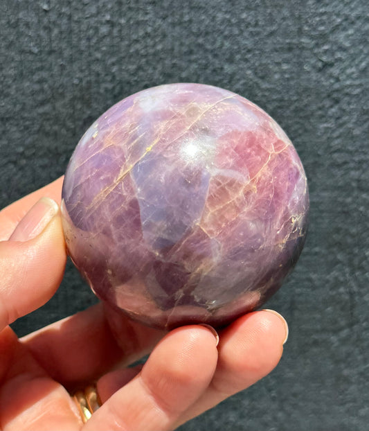 Lavender Star Rose Quartz Sphere