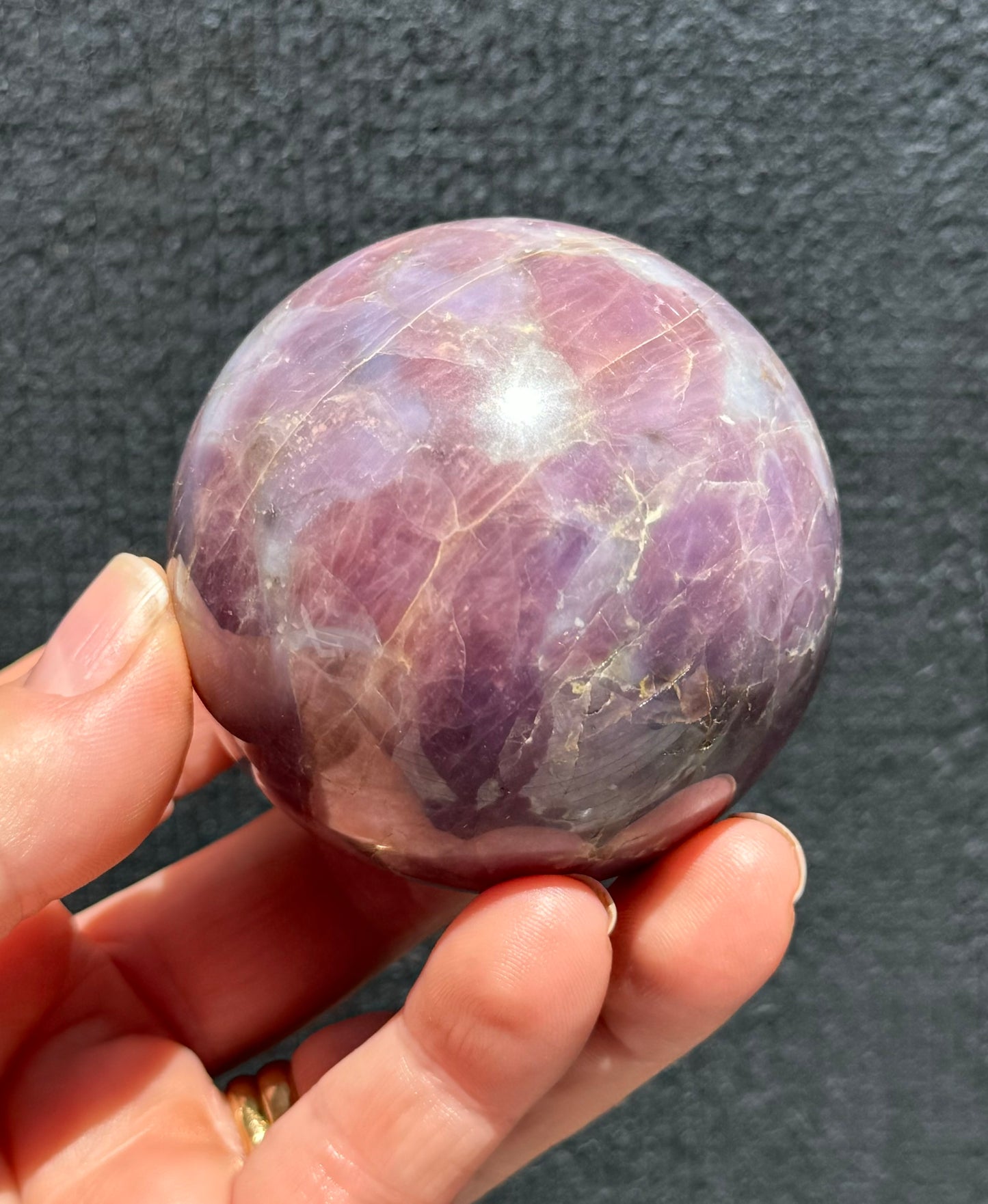 Lavender Star Rose Quartz Sphere