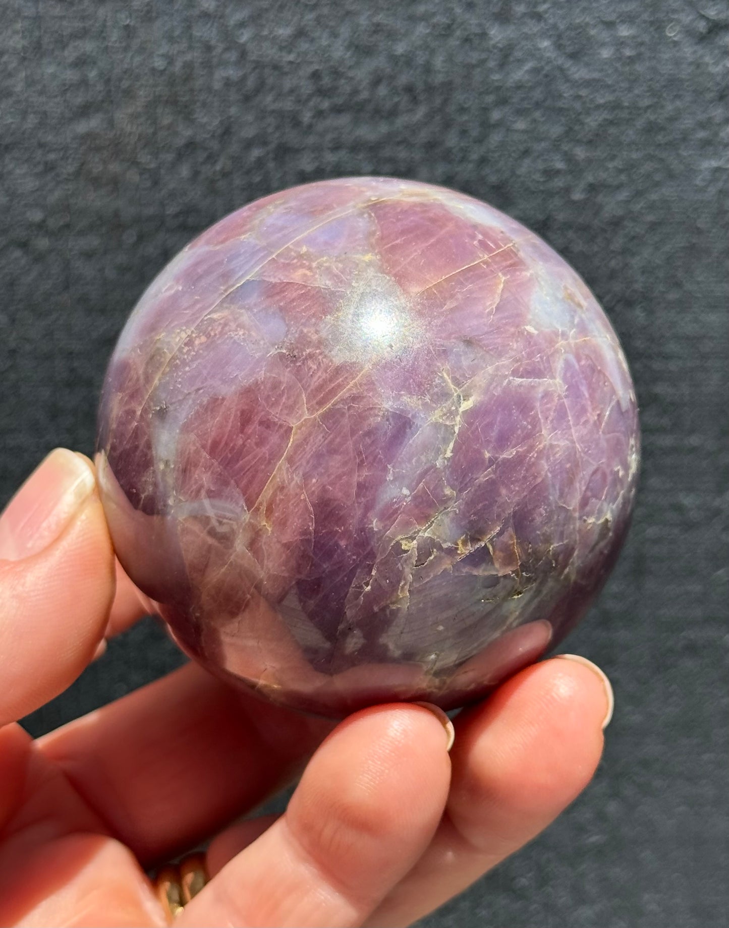 Lavender Star Rose Quartz Sphere