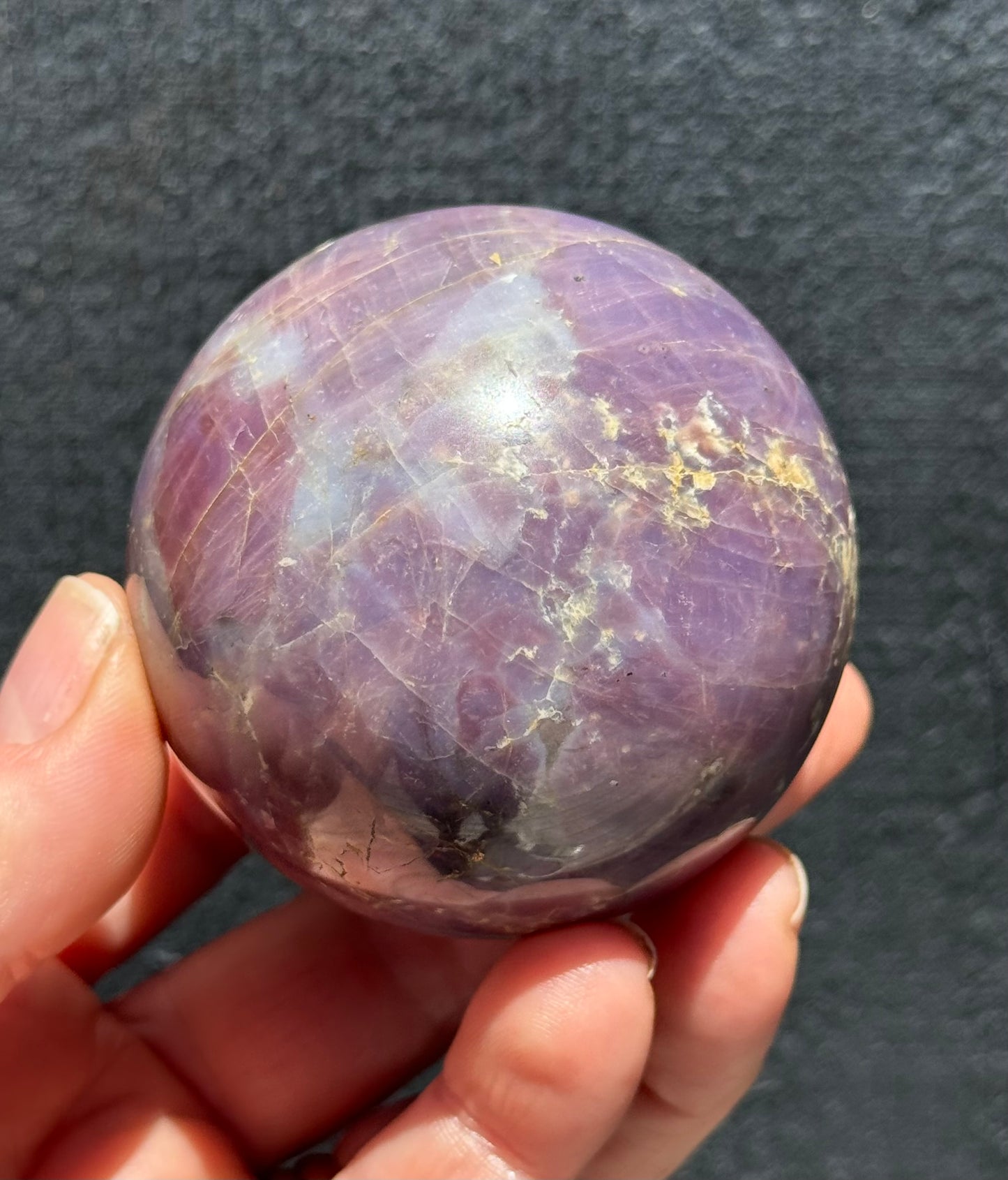 Lavender Star Rose Quartz Sphere