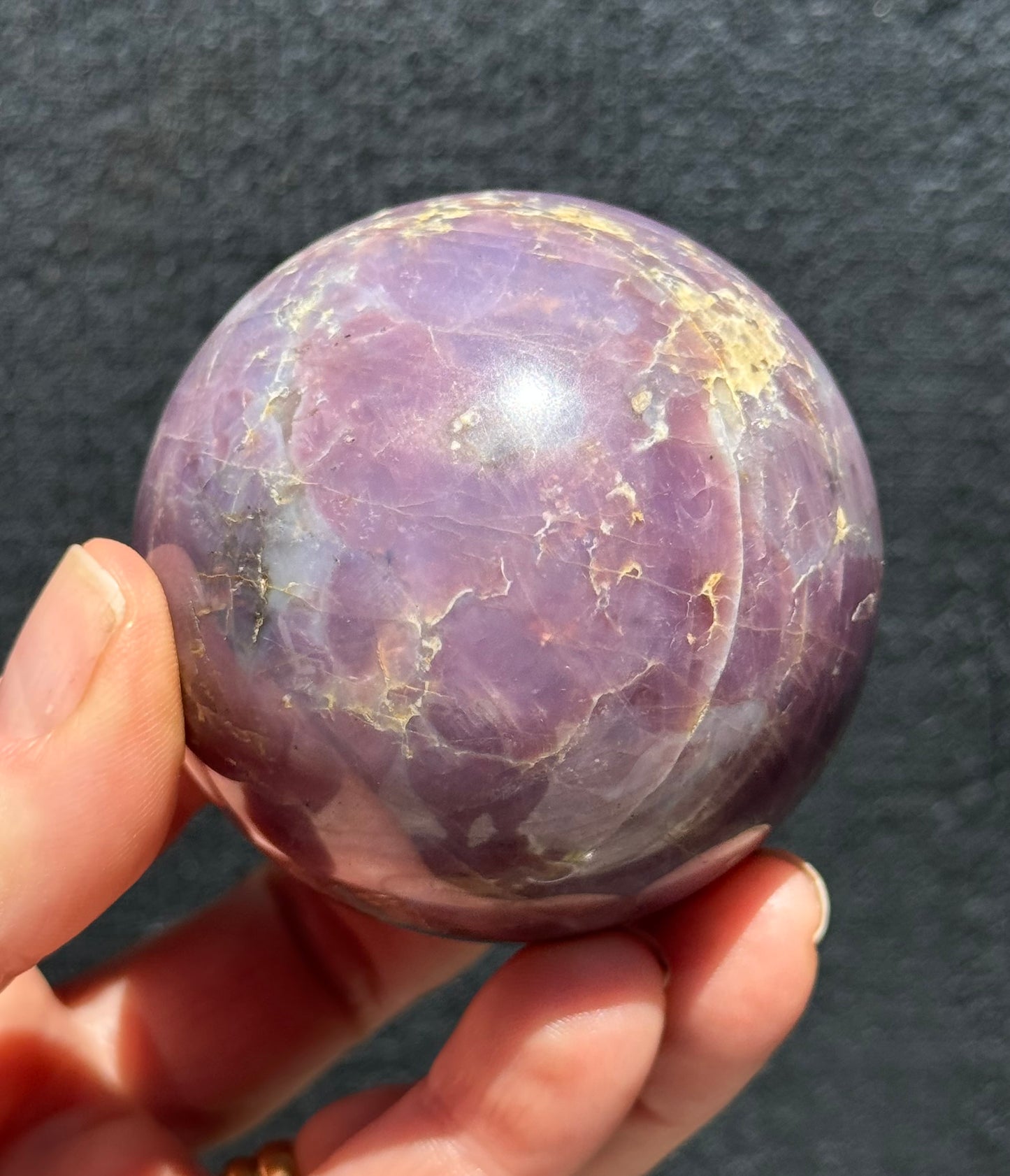 Lavender Star Rose Quartz Sphere