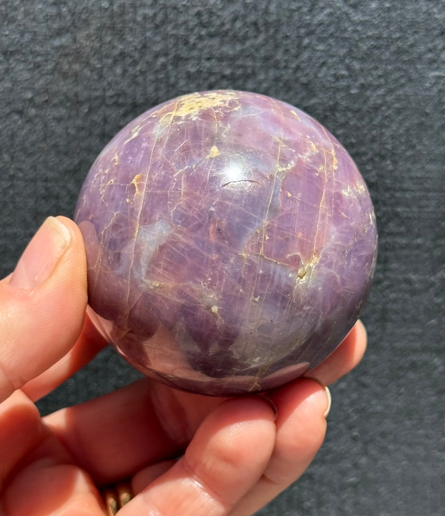 Lavender Star Rose Quartz Sphere