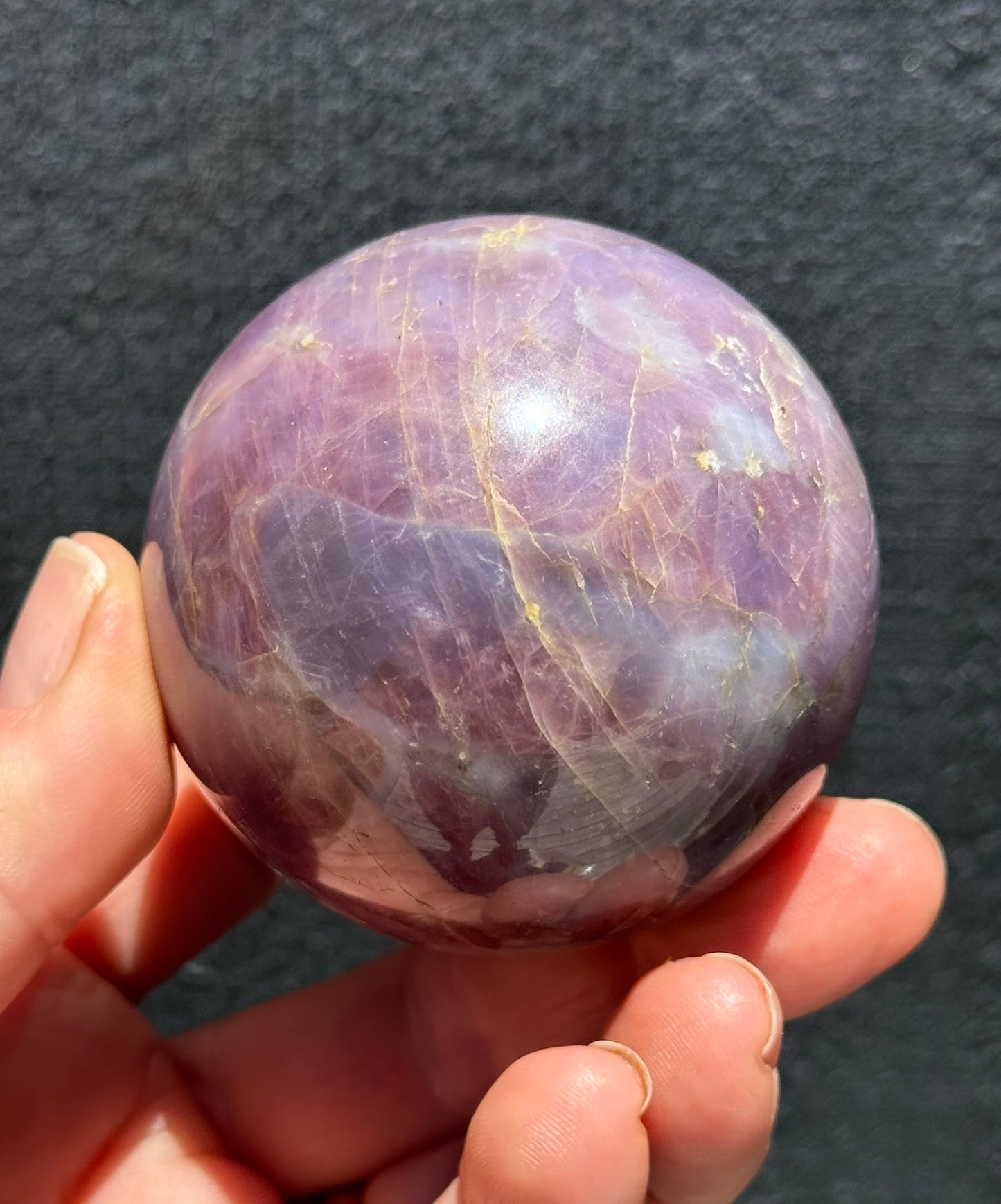 Lavender Star Rose Quartz Sphere