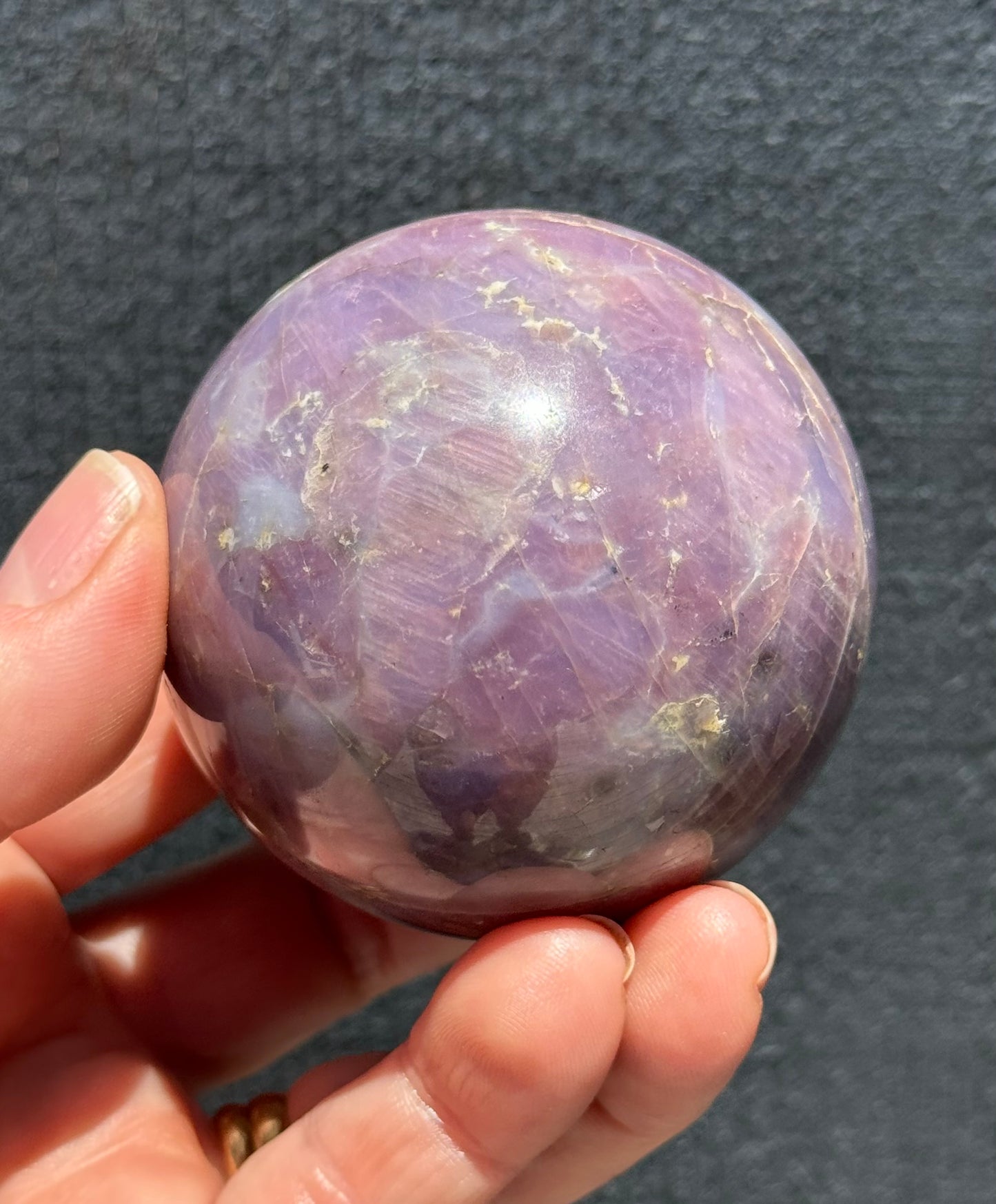 Lavender Star Rose Quartz Sphere