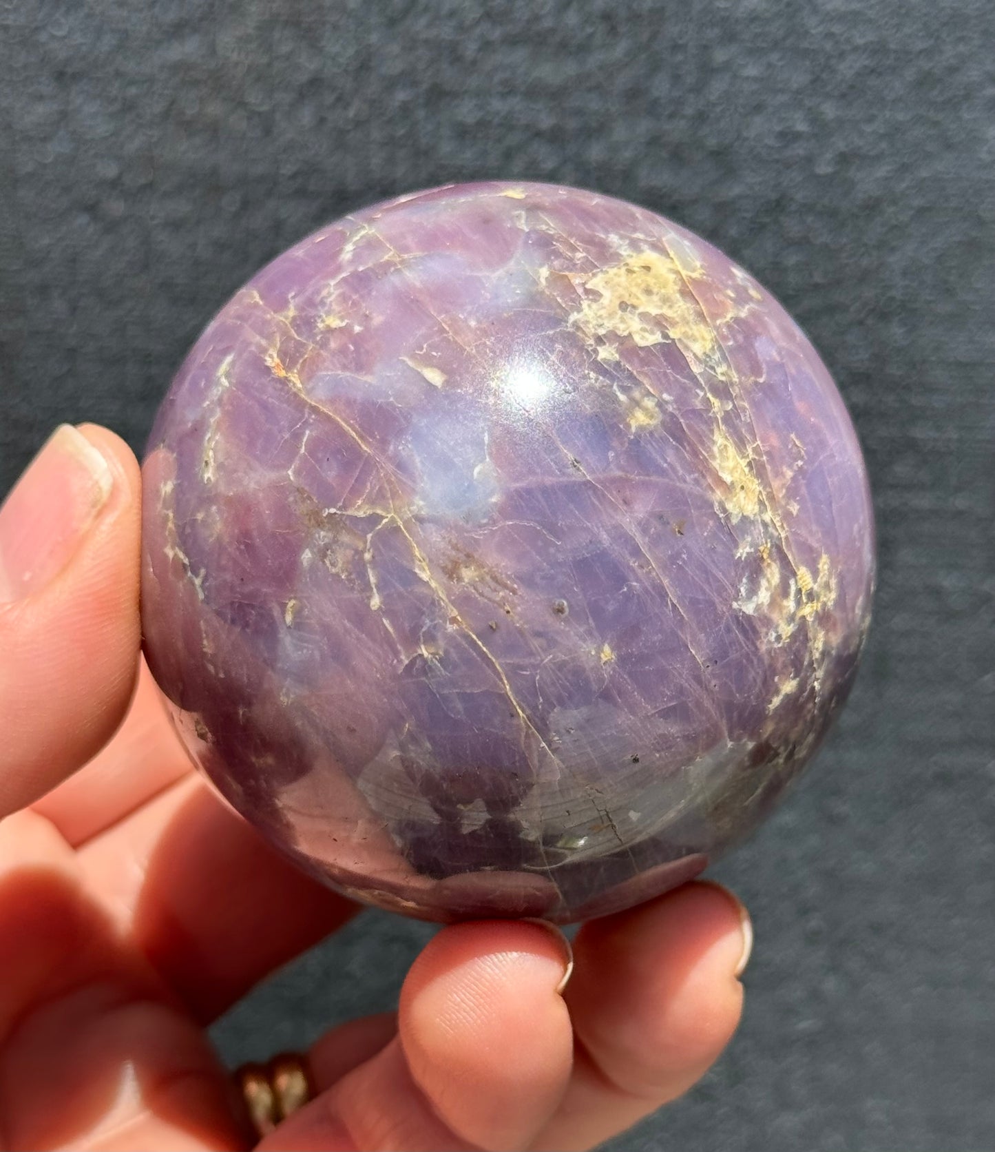 Lavender Star Rose Quartz Sphere