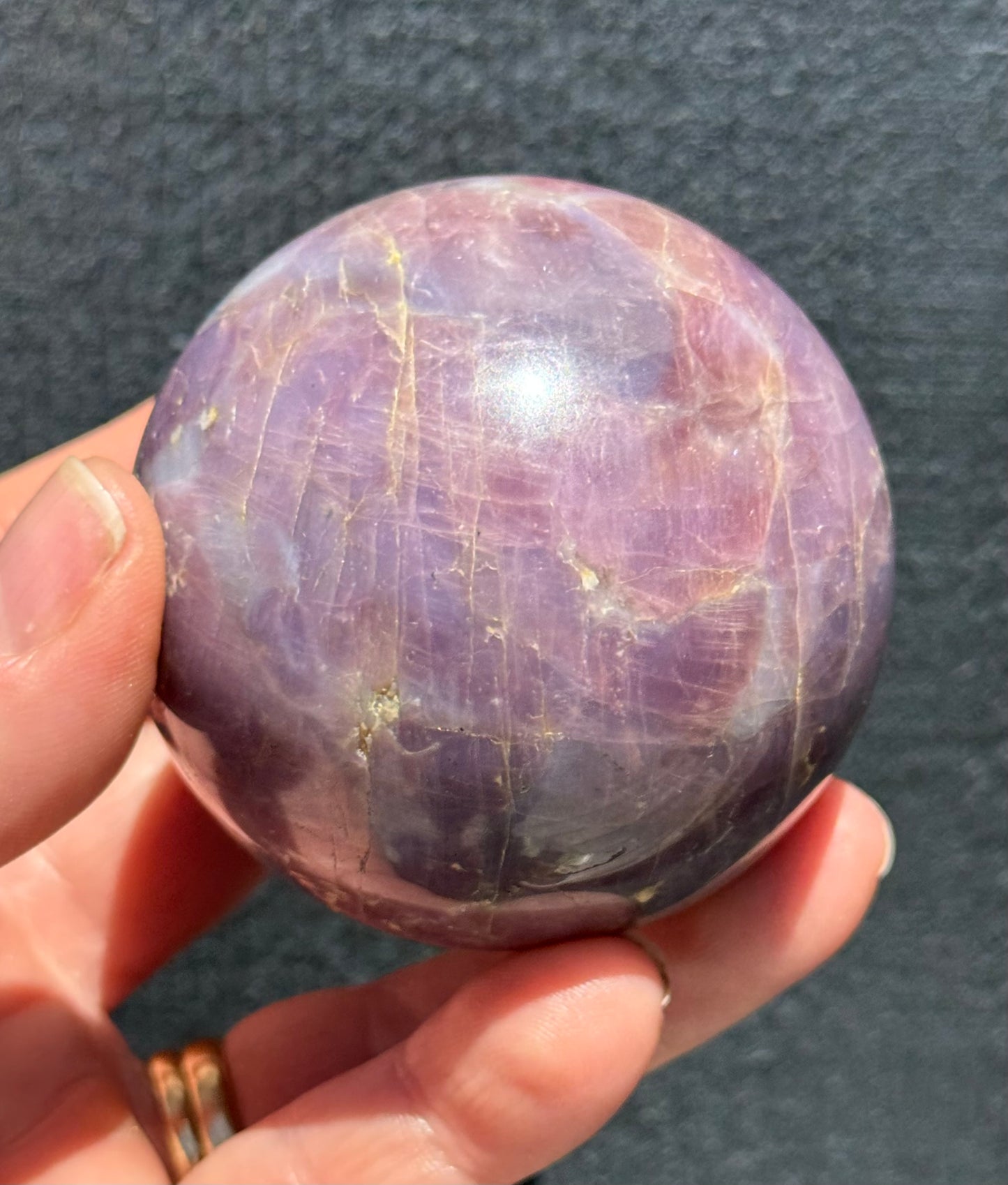 Lavender Star Rose Quartz Sphere