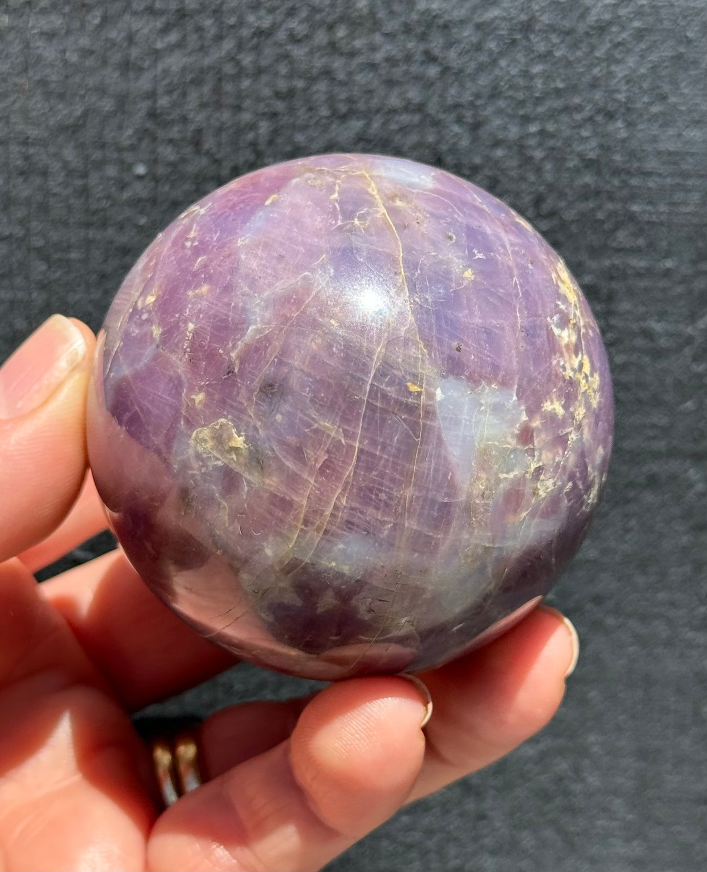 Lavender Star Rose Quartz Sphere