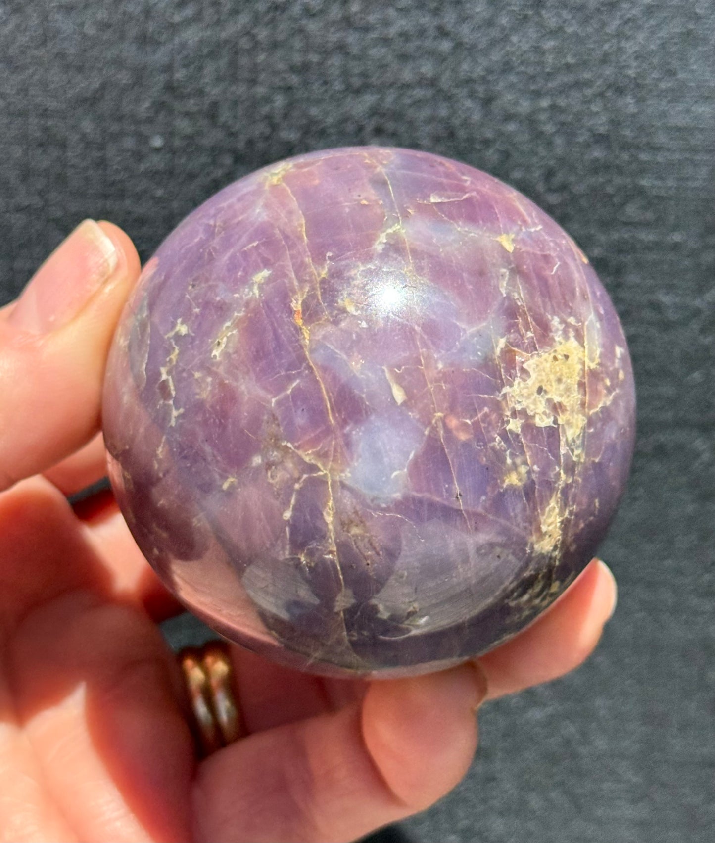 Lavender Star Rose Quartz Sphere