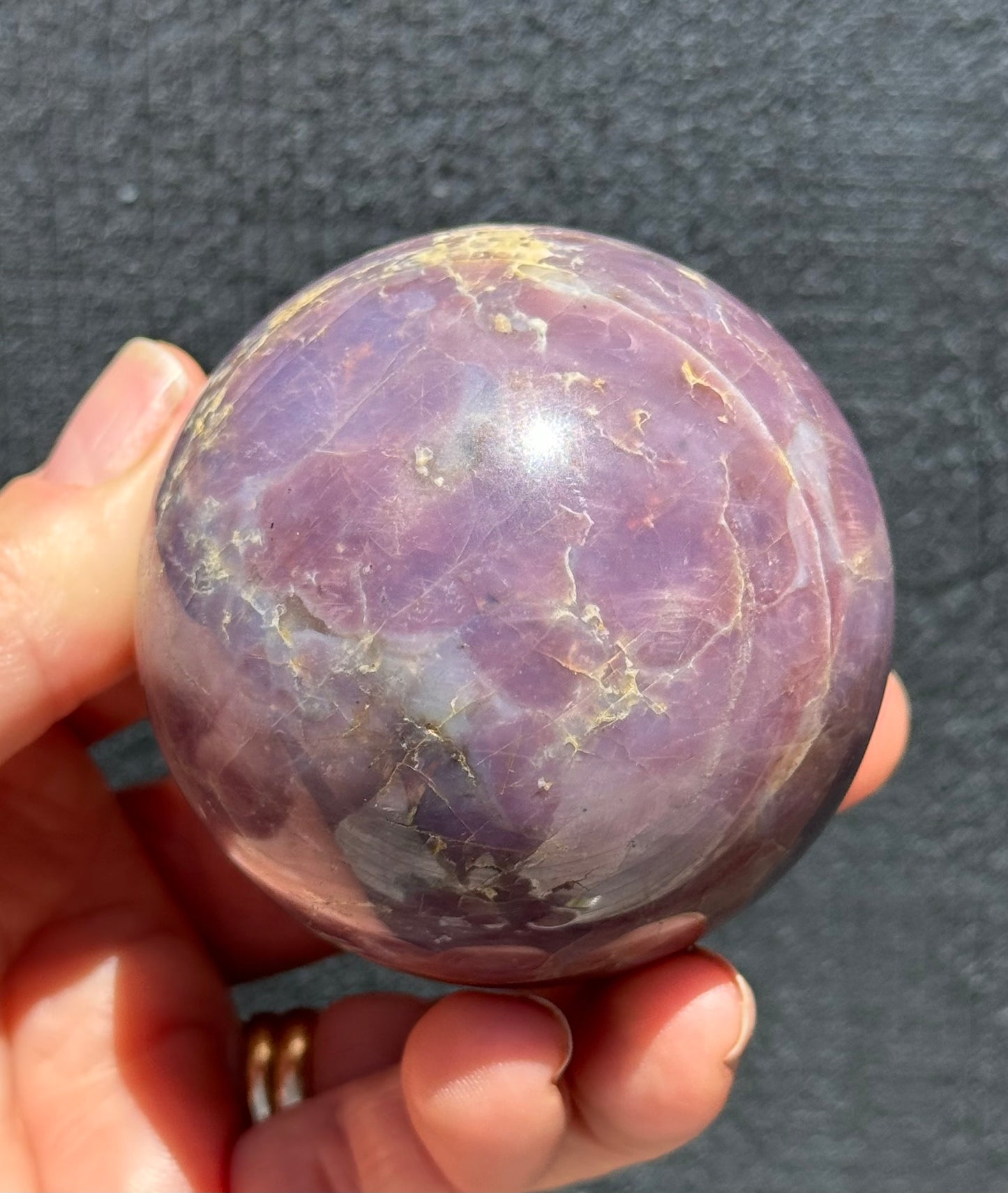 Lavender Star Rose Quartz Sphere