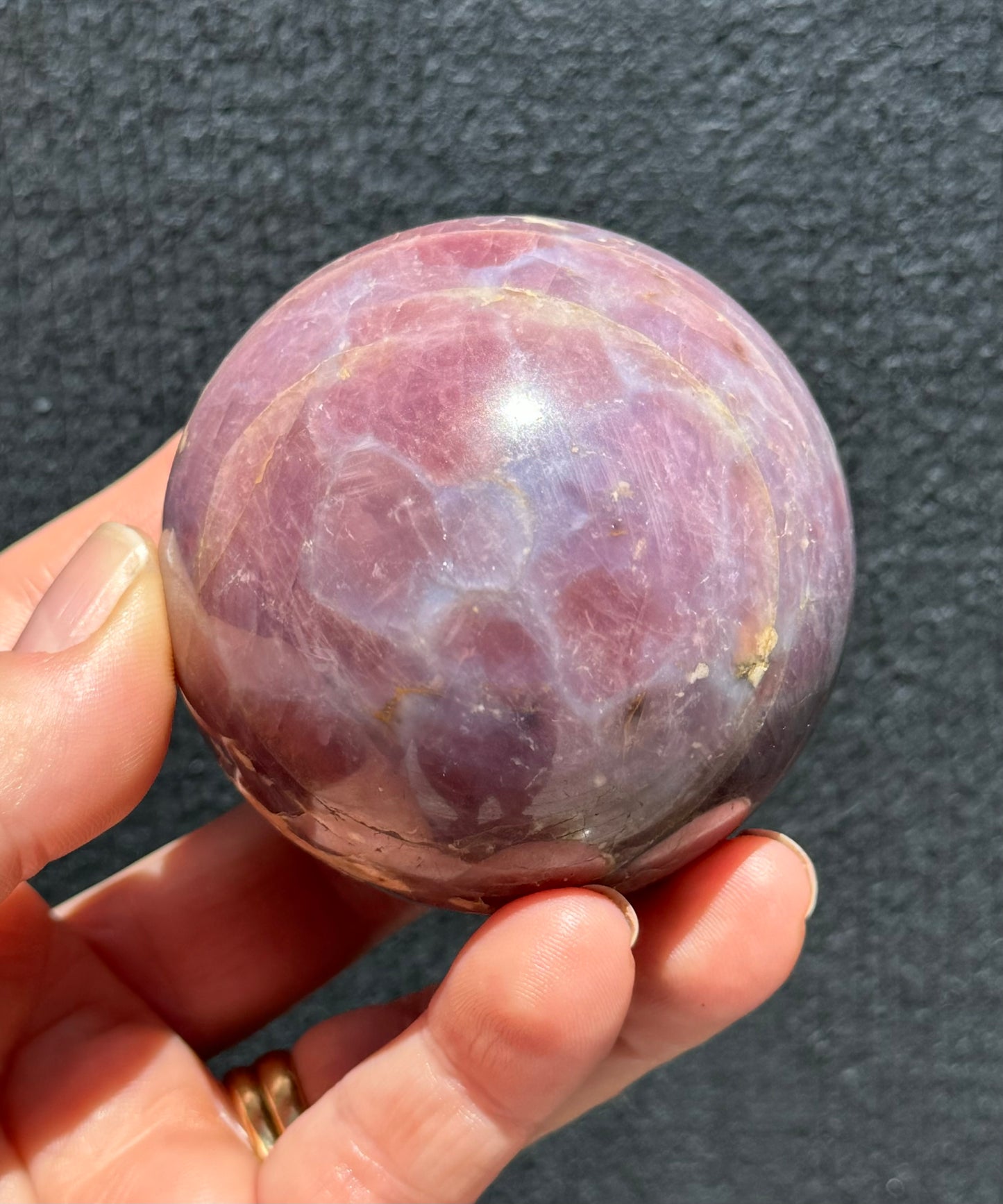 Lavender Star Rose Quartz Sphere