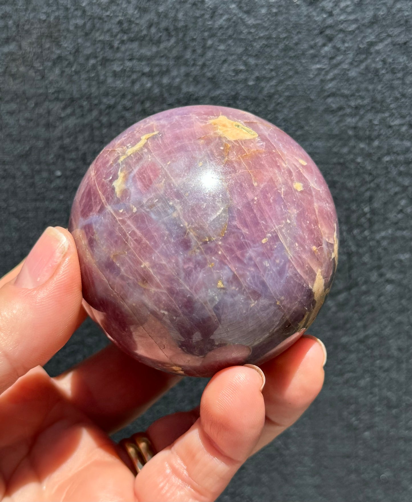 Lavender Star Rose Quartz Sphere