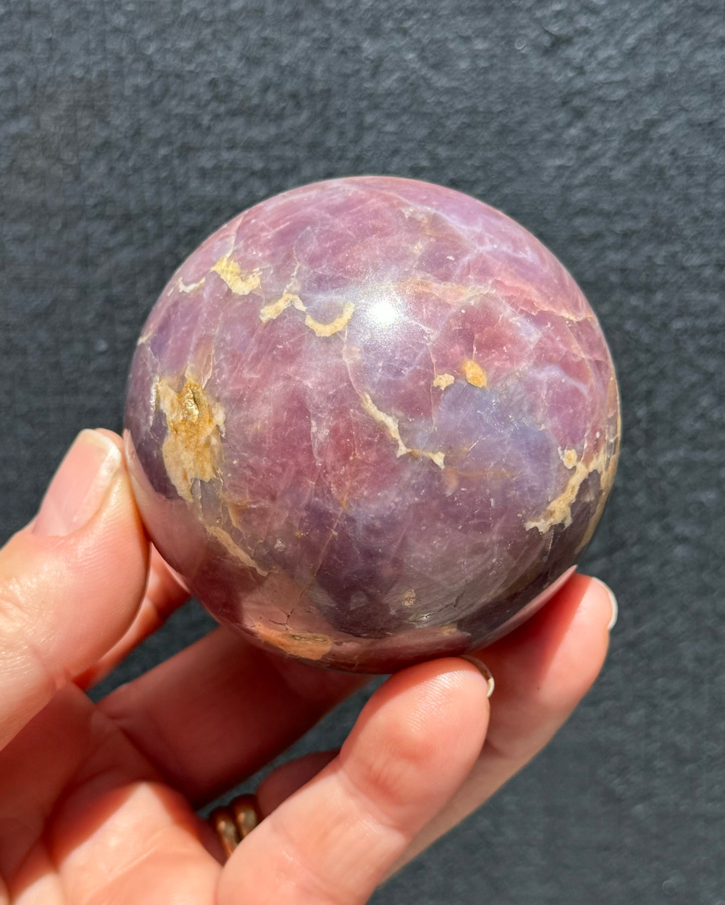 Lavender Star Rose Quartz Sphere