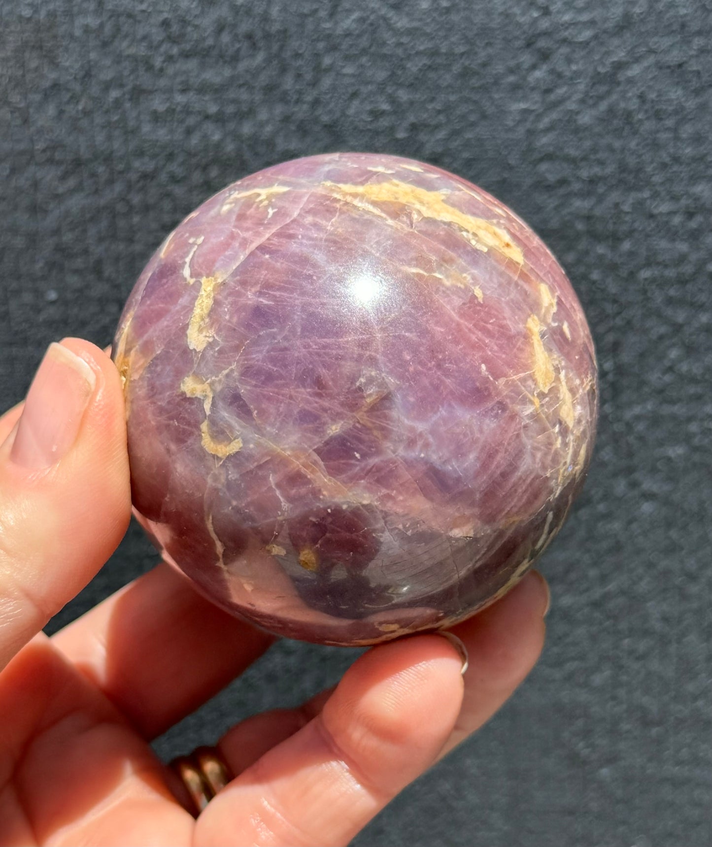 Lavender Star Rose Quartz Sphere