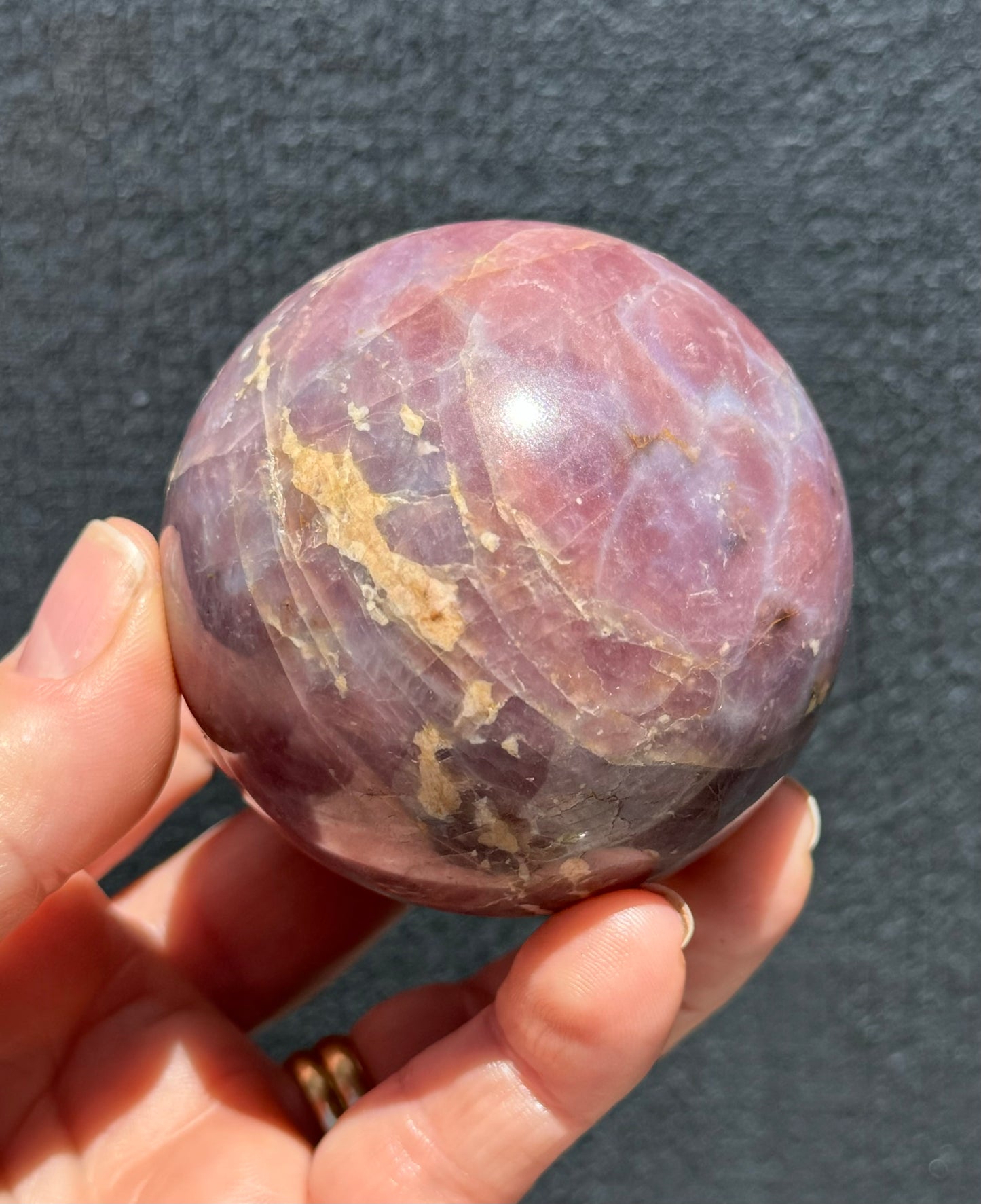 Lavender Star Rose Quartz Sphere