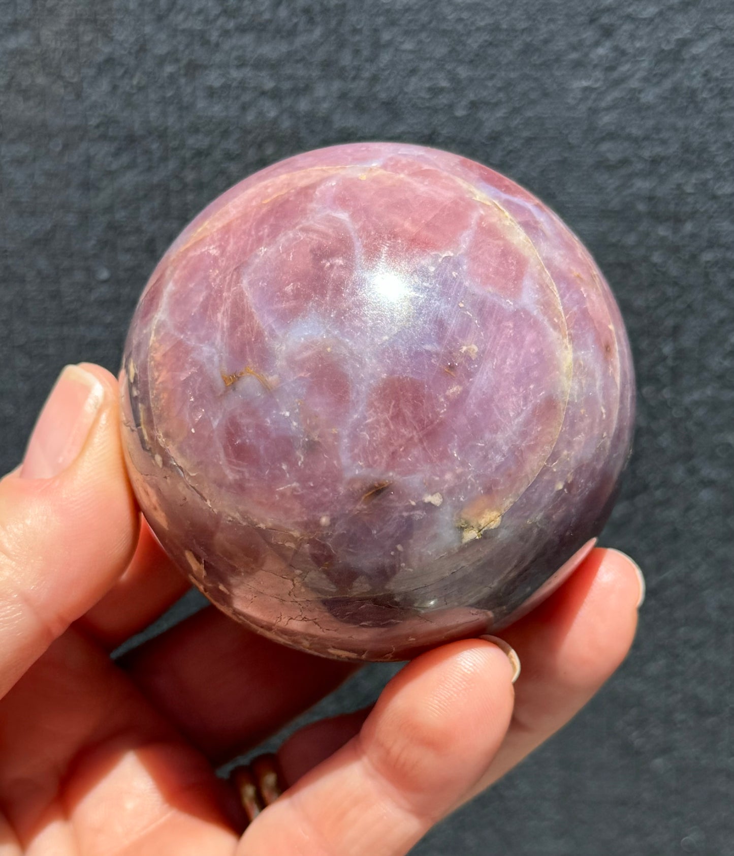 Lavender Star Rose Quartz Sphere