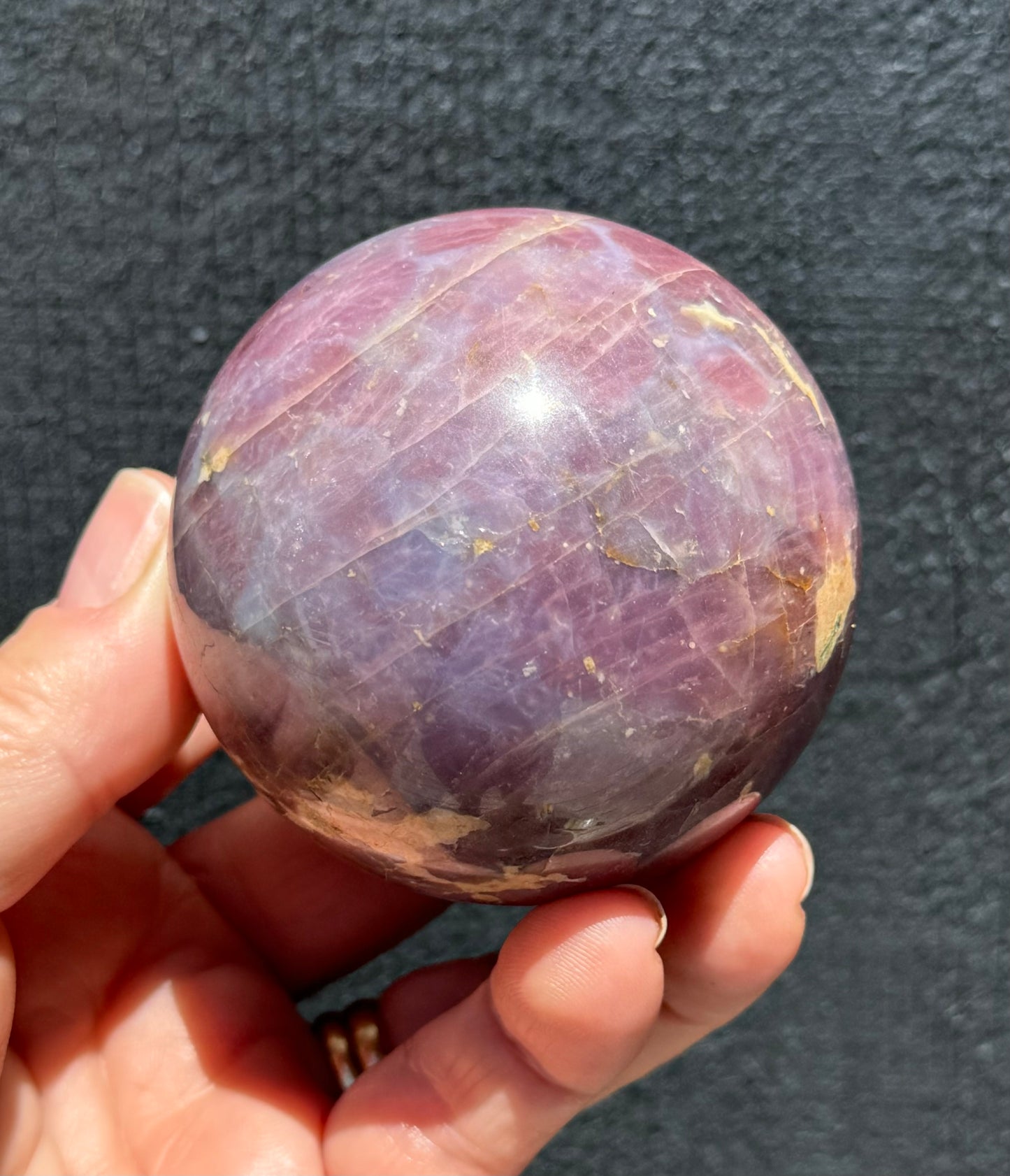 Lavender Star Rose Quartz Sphere