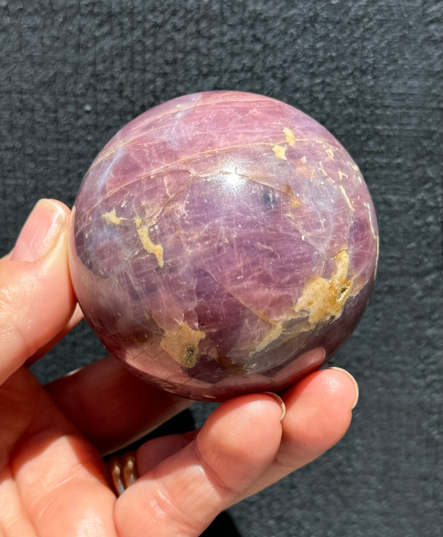 Lavender Star Rose Quartz Sphere