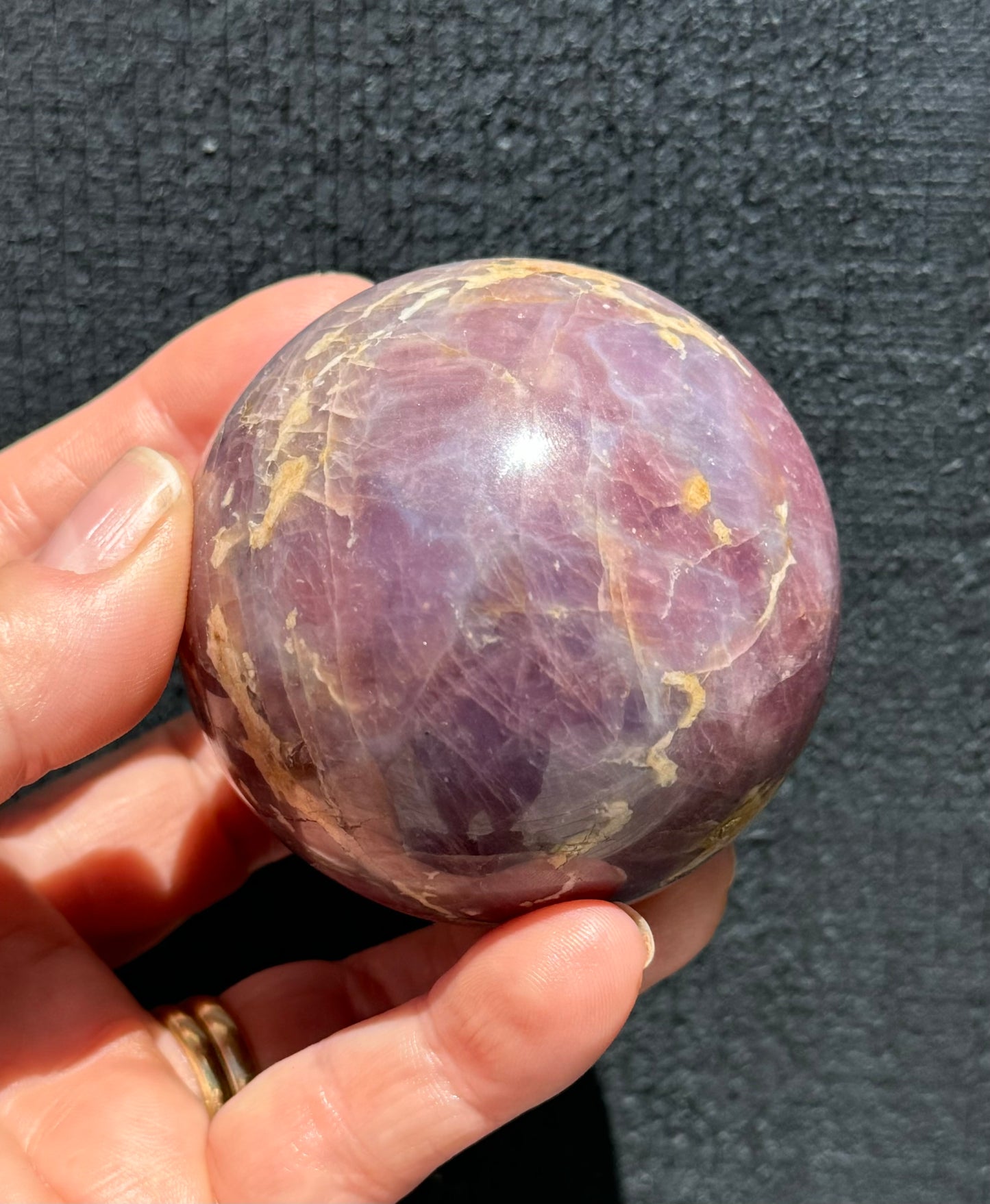 Lavender Star Rose Quartz Sphere