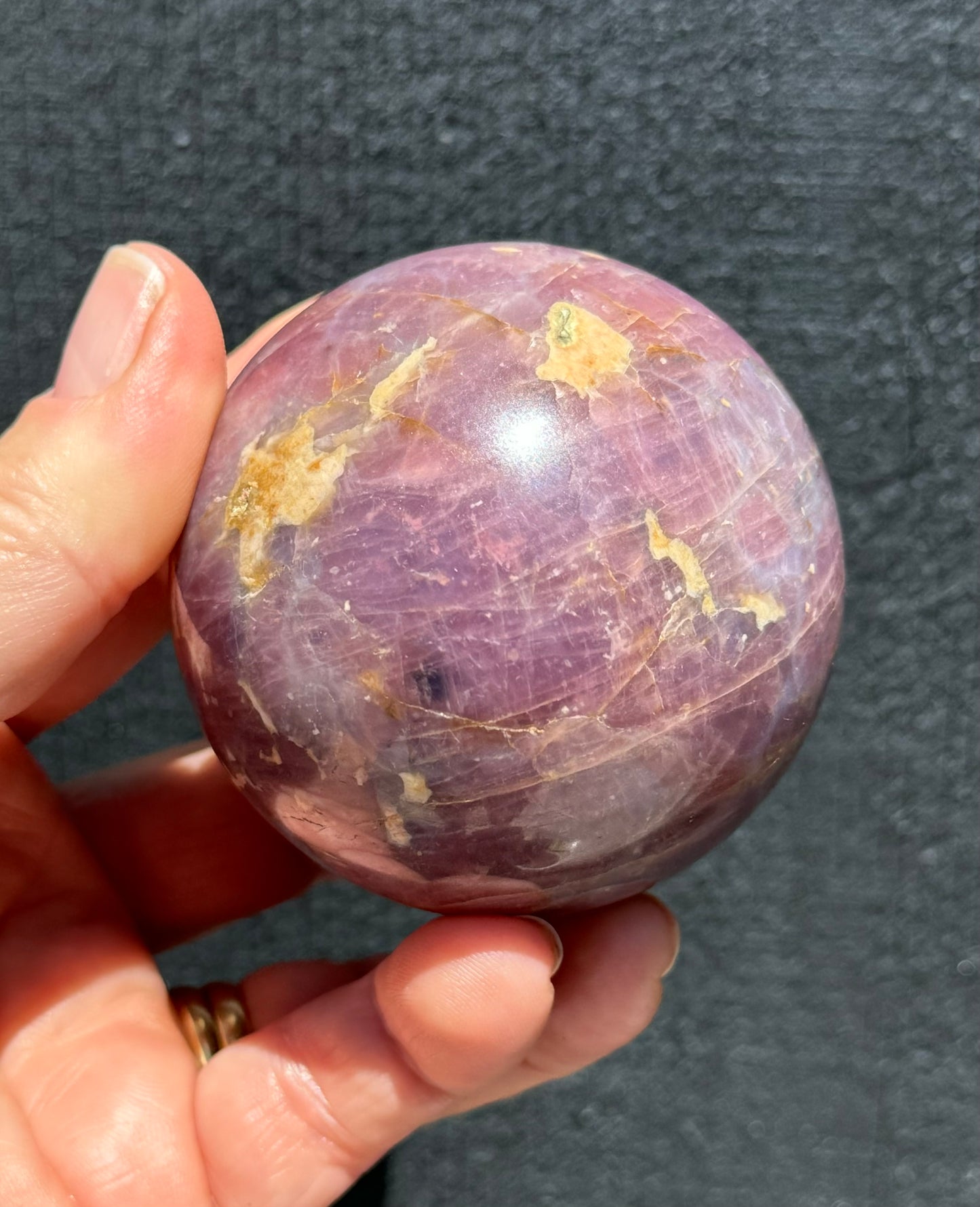 Lavender Star Rose Quartz Sphere