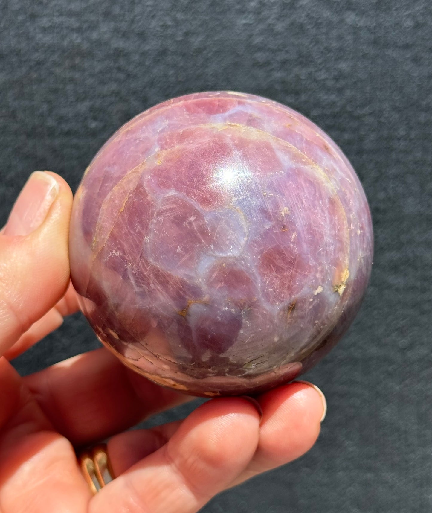 Lavender Star Rose Quartz Sphere