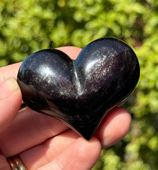 Rainbow Obsidian Heart