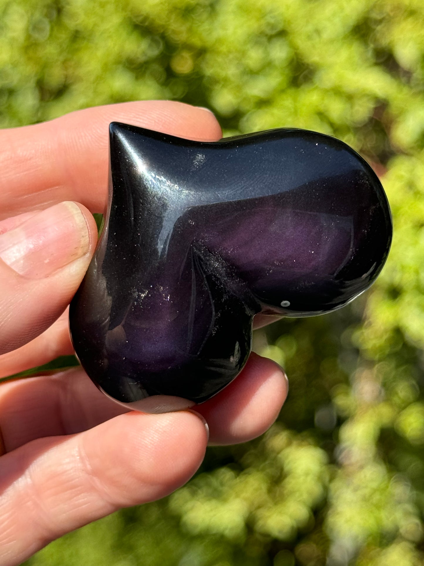 Rainbow Obsidian Heart