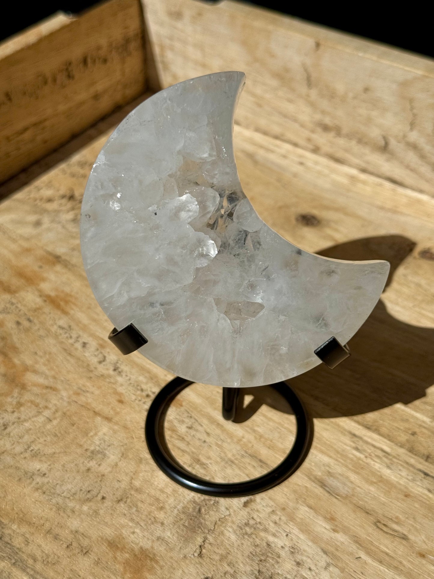 Druzy Agate Crescent Moon 2