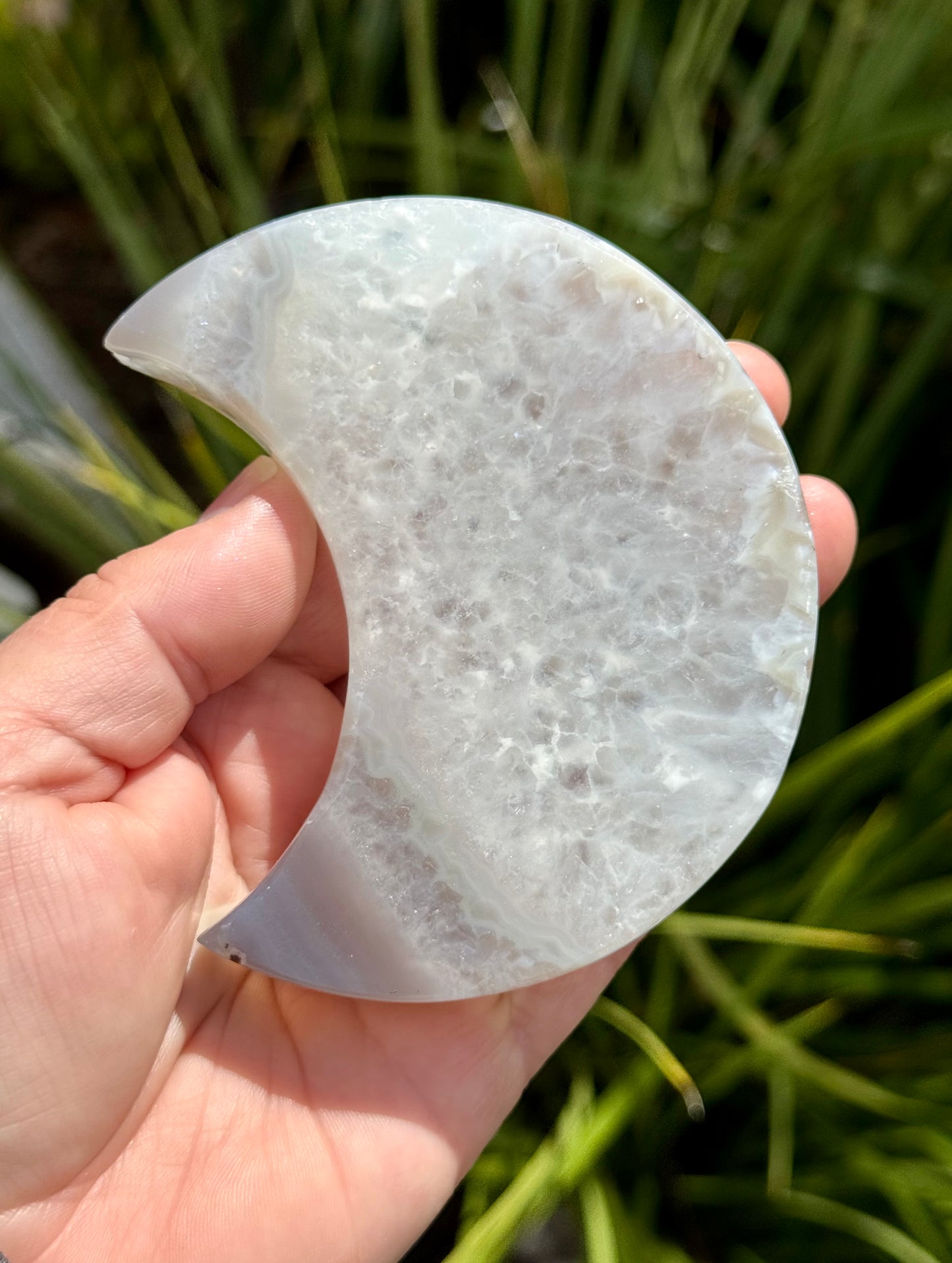 Druzy Agate Crescent Moon 3