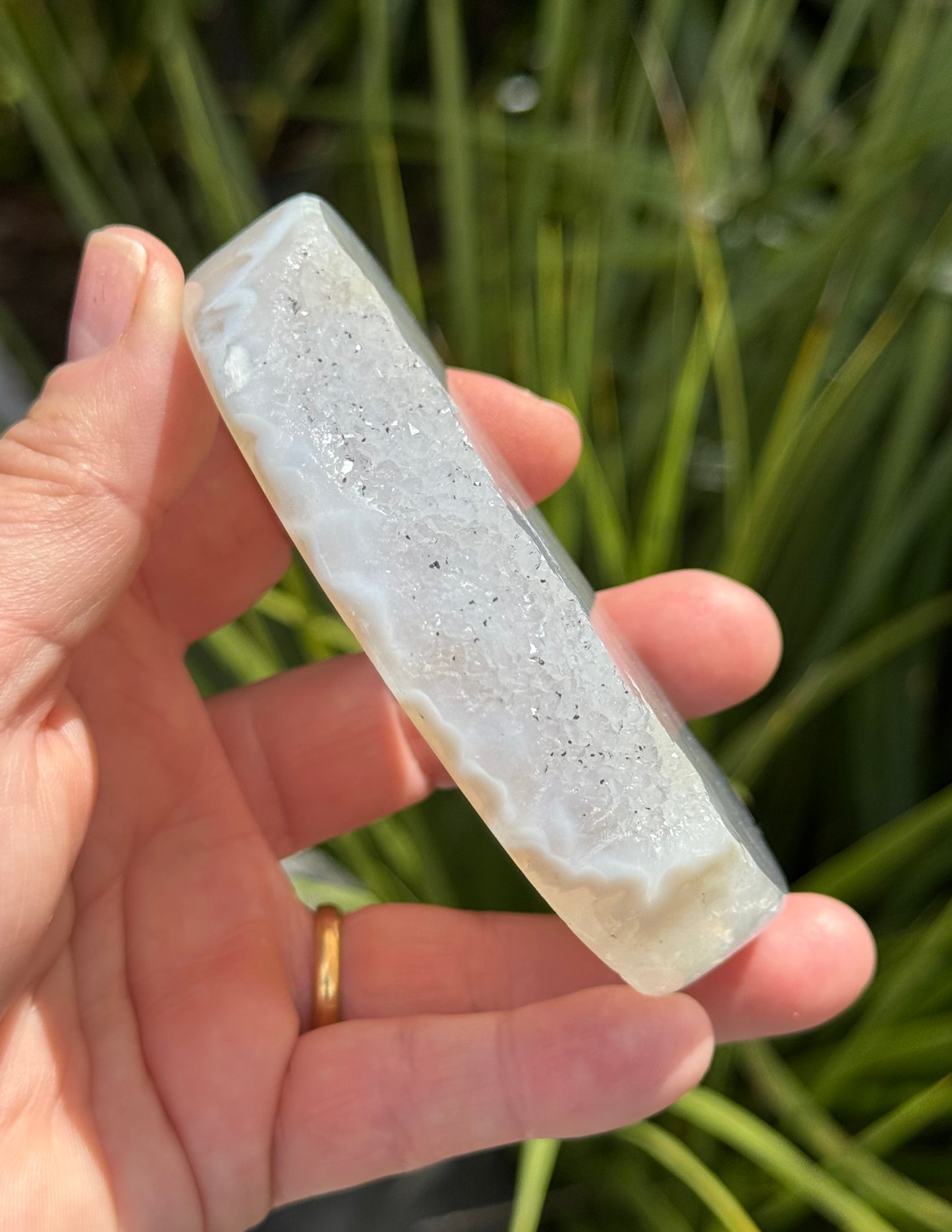Druzy Agate Crescent Moon 3