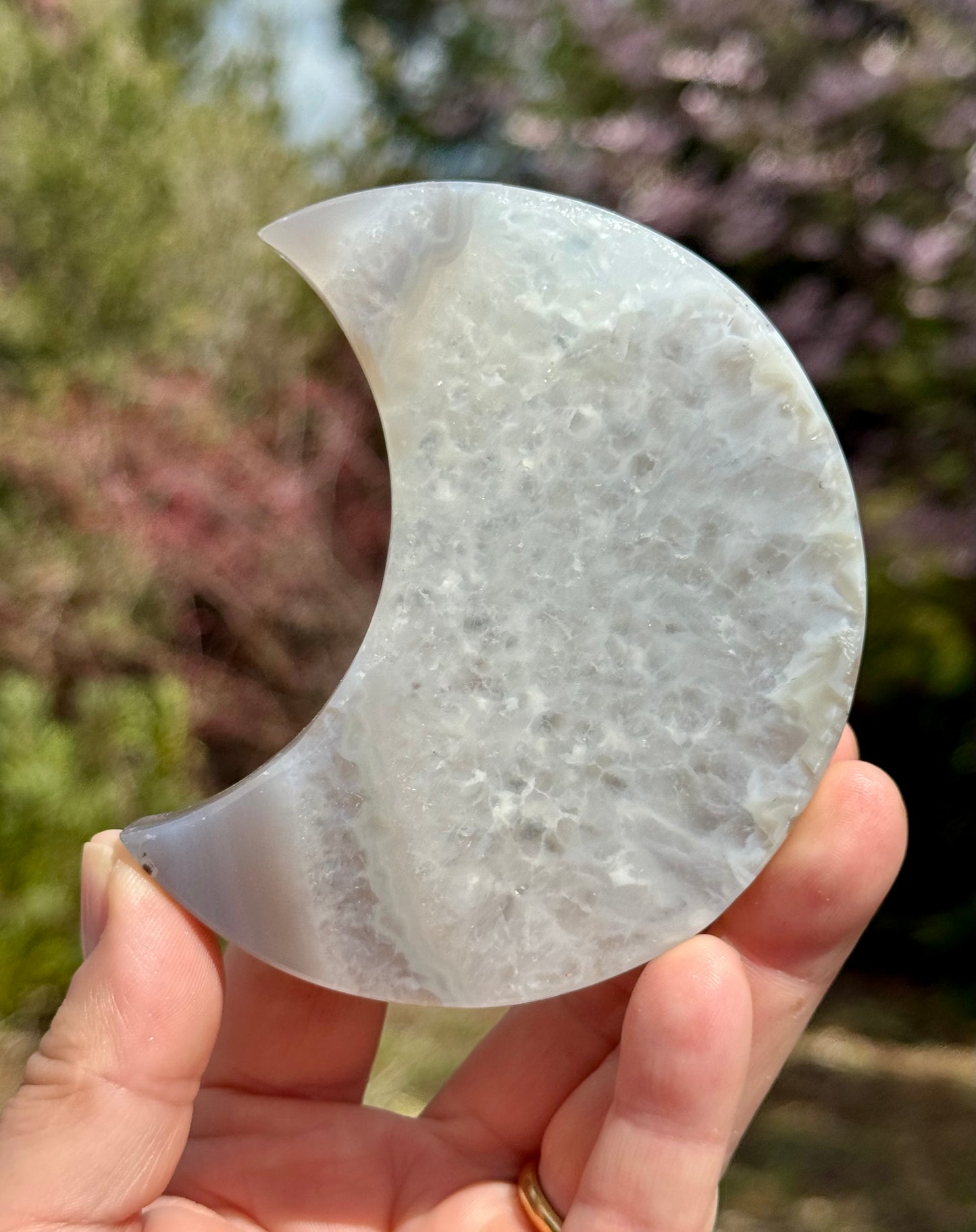 Druzy Agate Crescent Moon 3