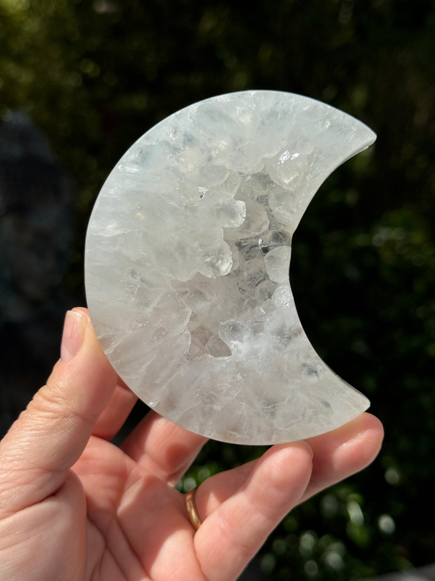 Druzy Agate Crescent Moon 2