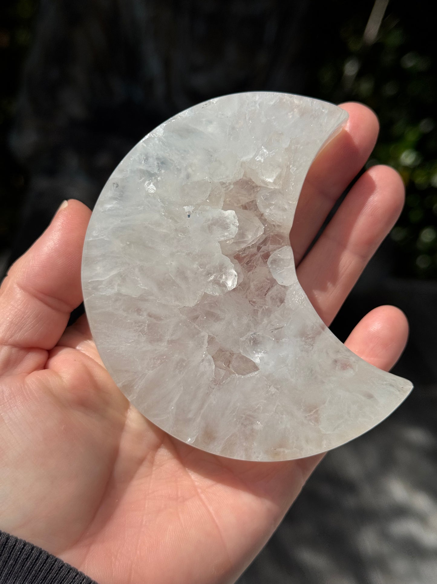 Druzy Agate Crescent Moon 2