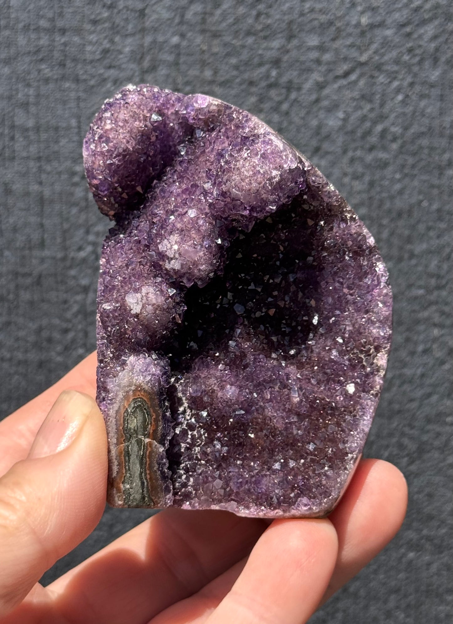 Amethyst Cluster cut base with Stalactites 6