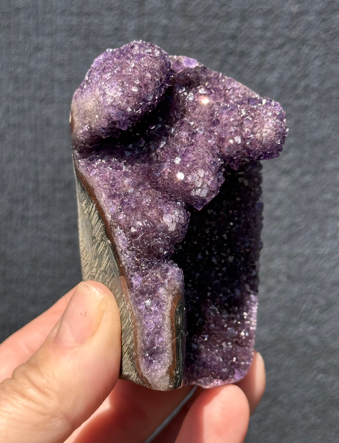 Amethyst Cluster cut base with Stalactites 6