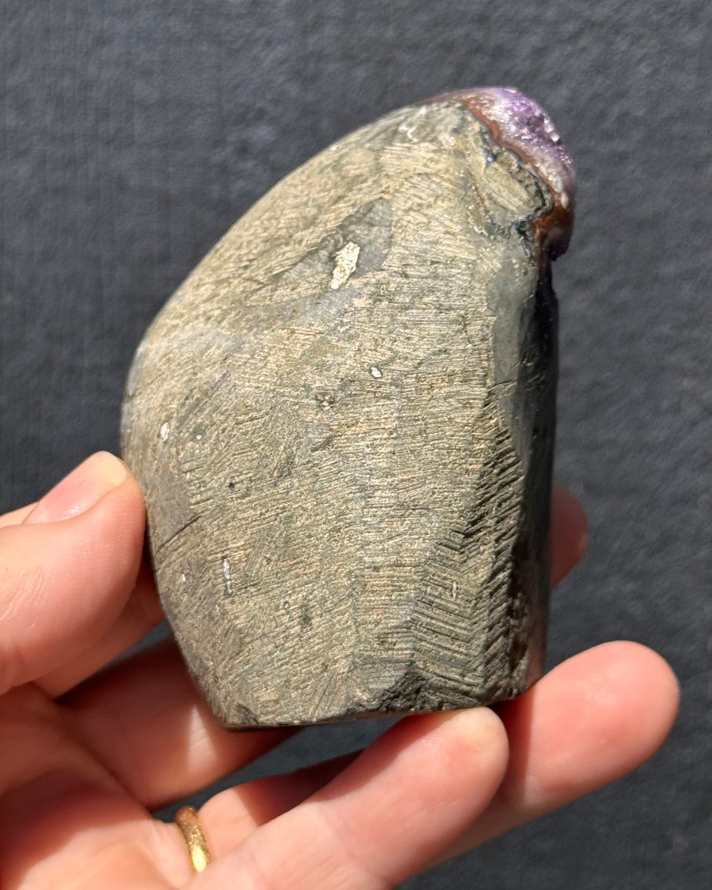 Amethyst Cluster cut base with Stalactites 6
