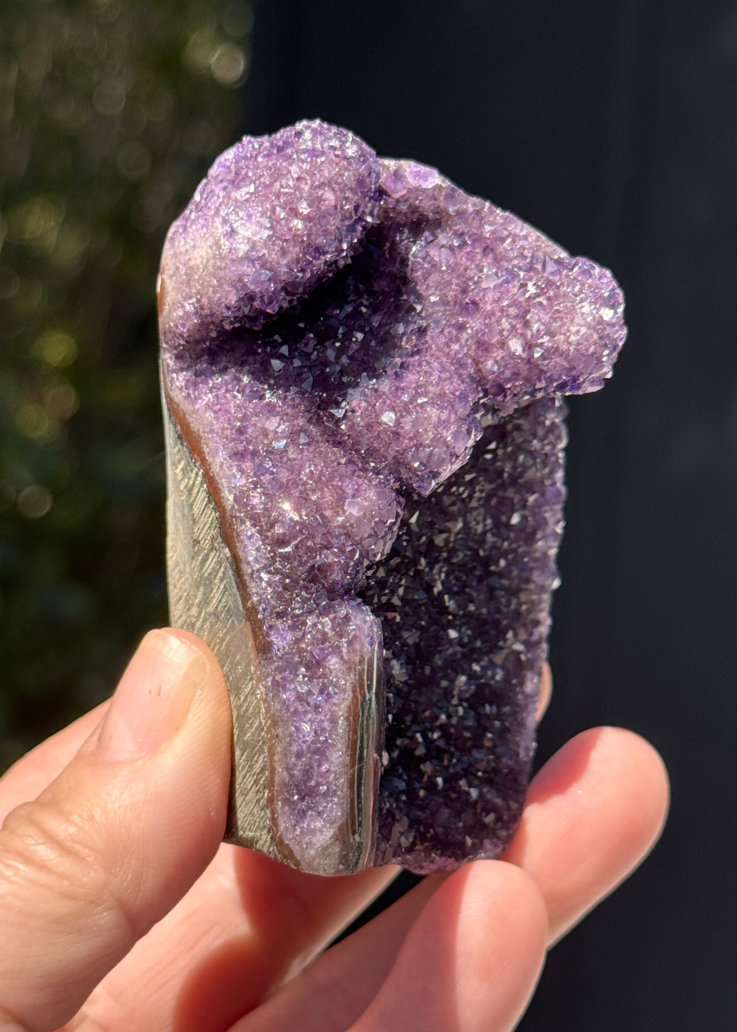 Amethyst Cluster cut base with Stalactites 6