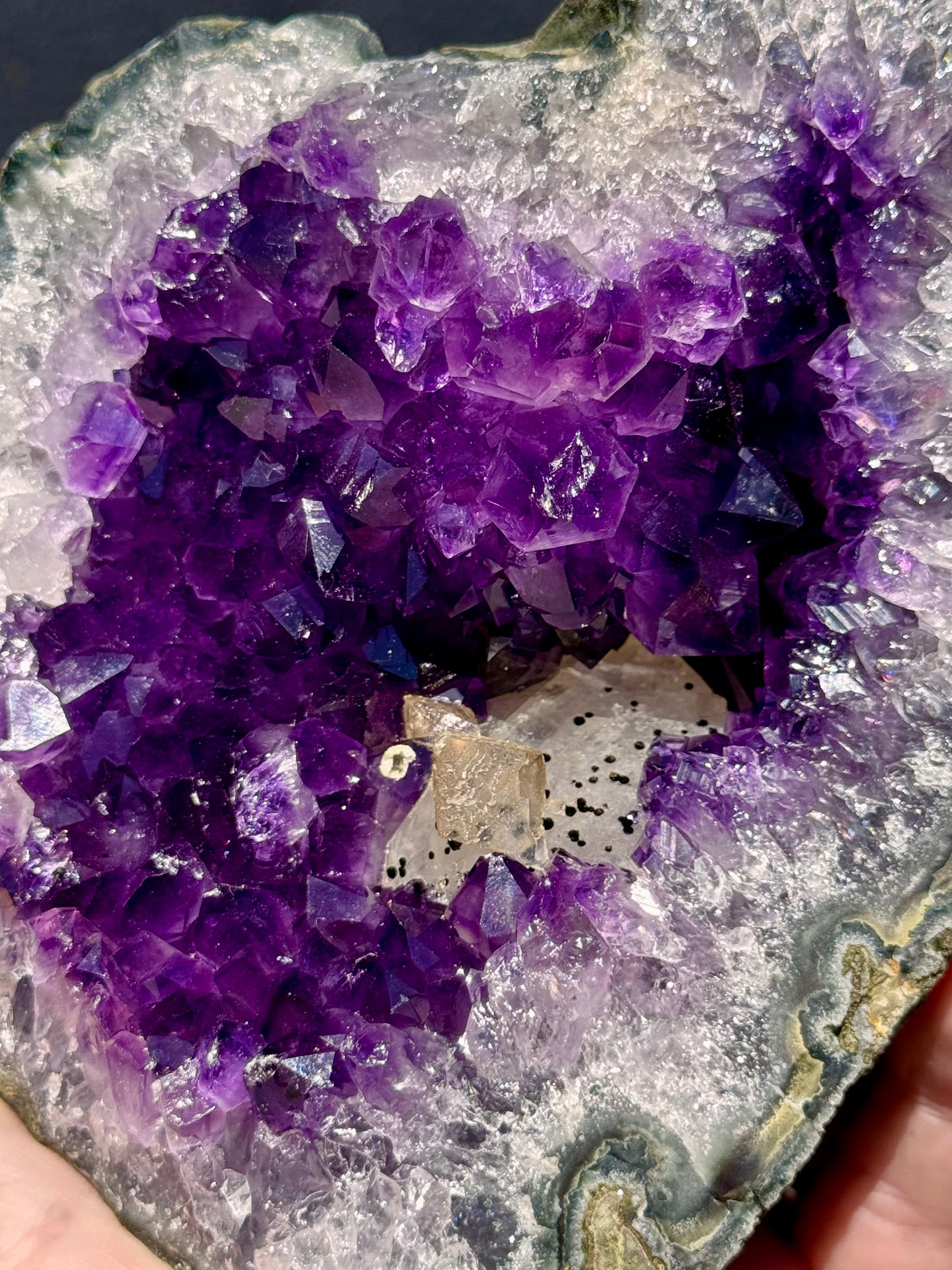 Uruguayan Amethyst Geode with Calcite Formation