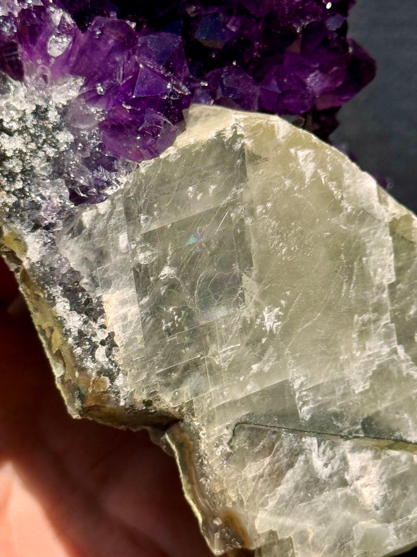 Uruguayan Amethyst with Calcite Formation