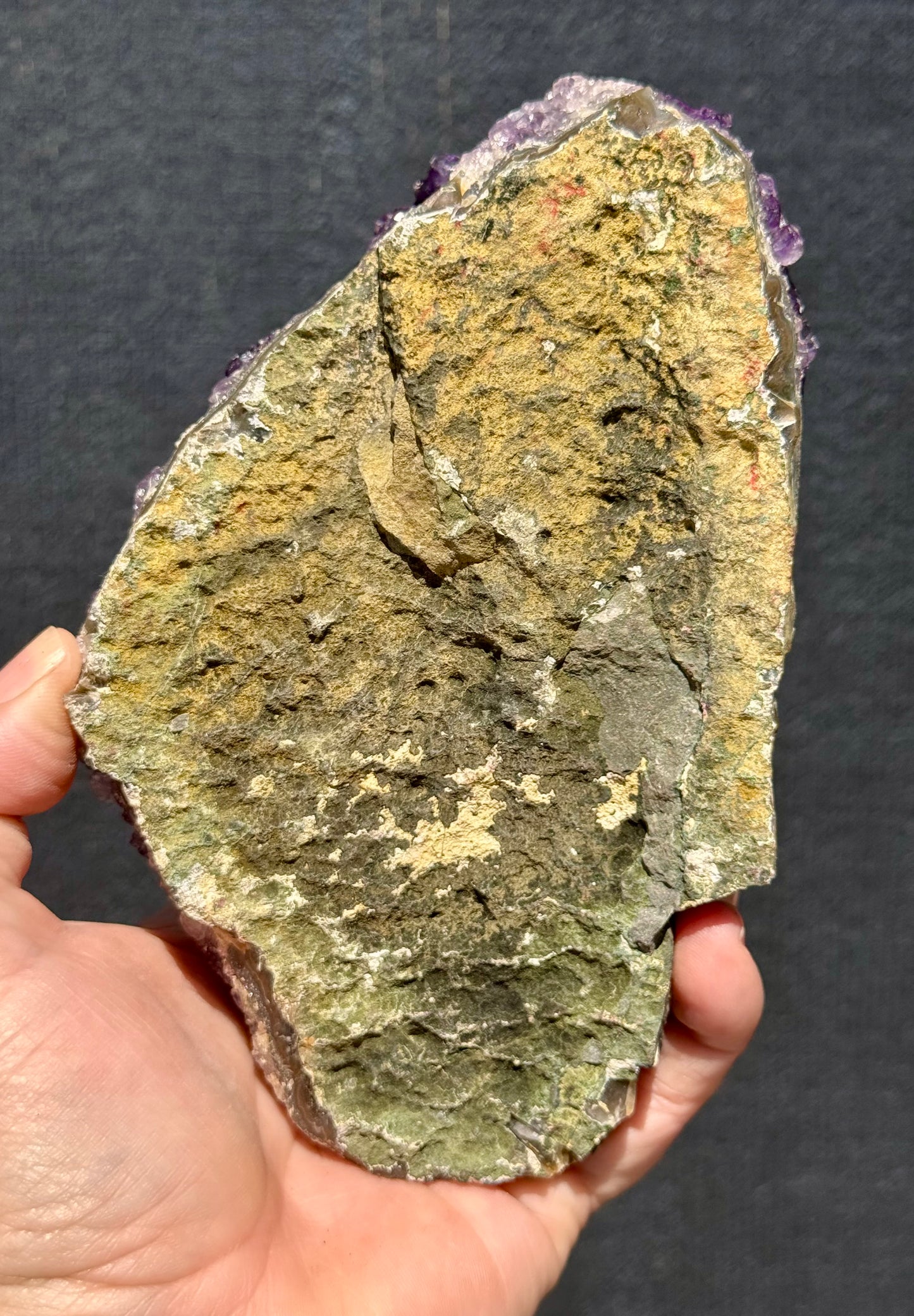 Uruguayan Amethyst with Calcite Formation