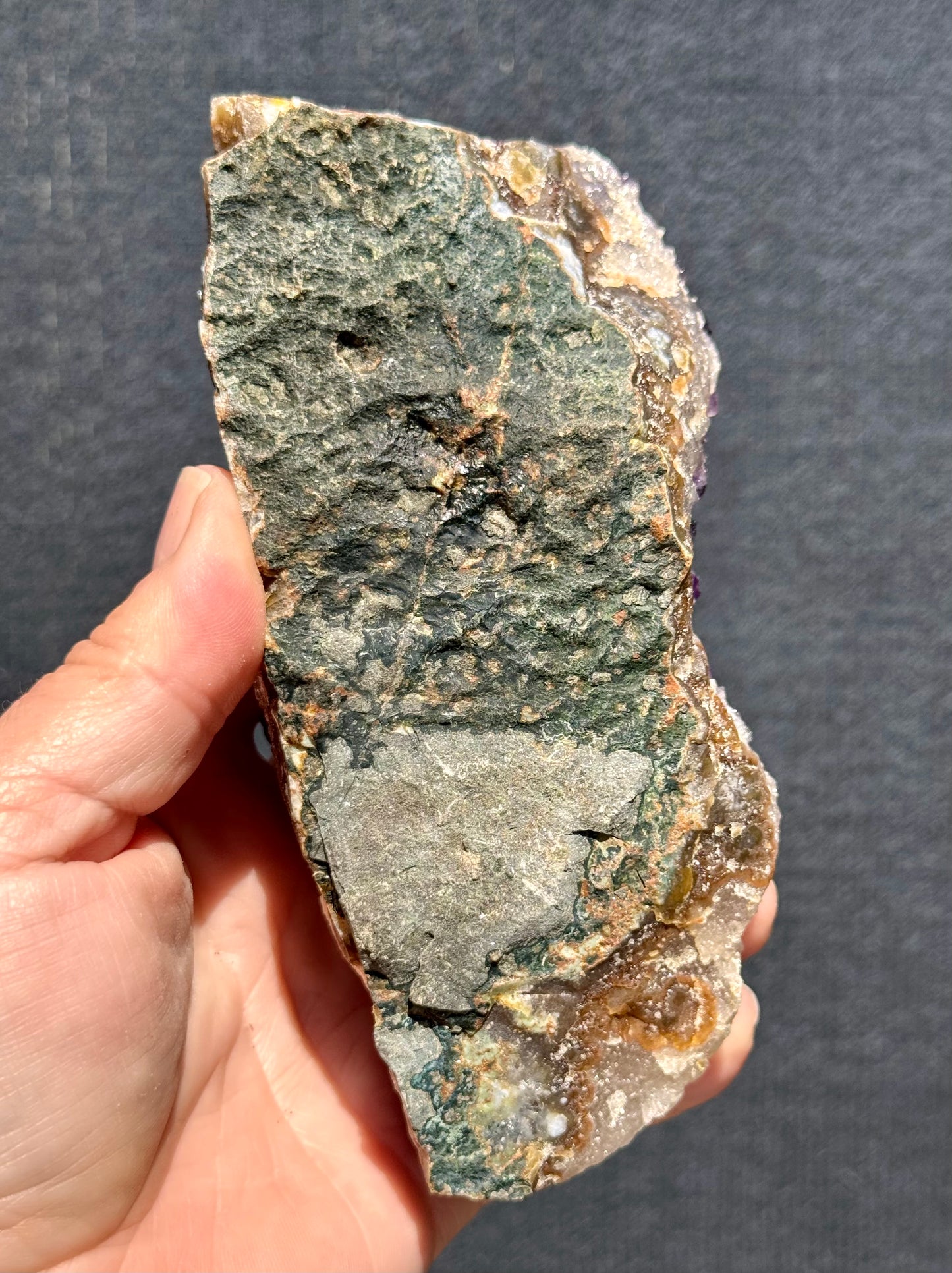 Uruguayan Amethyst with Calcite Formation