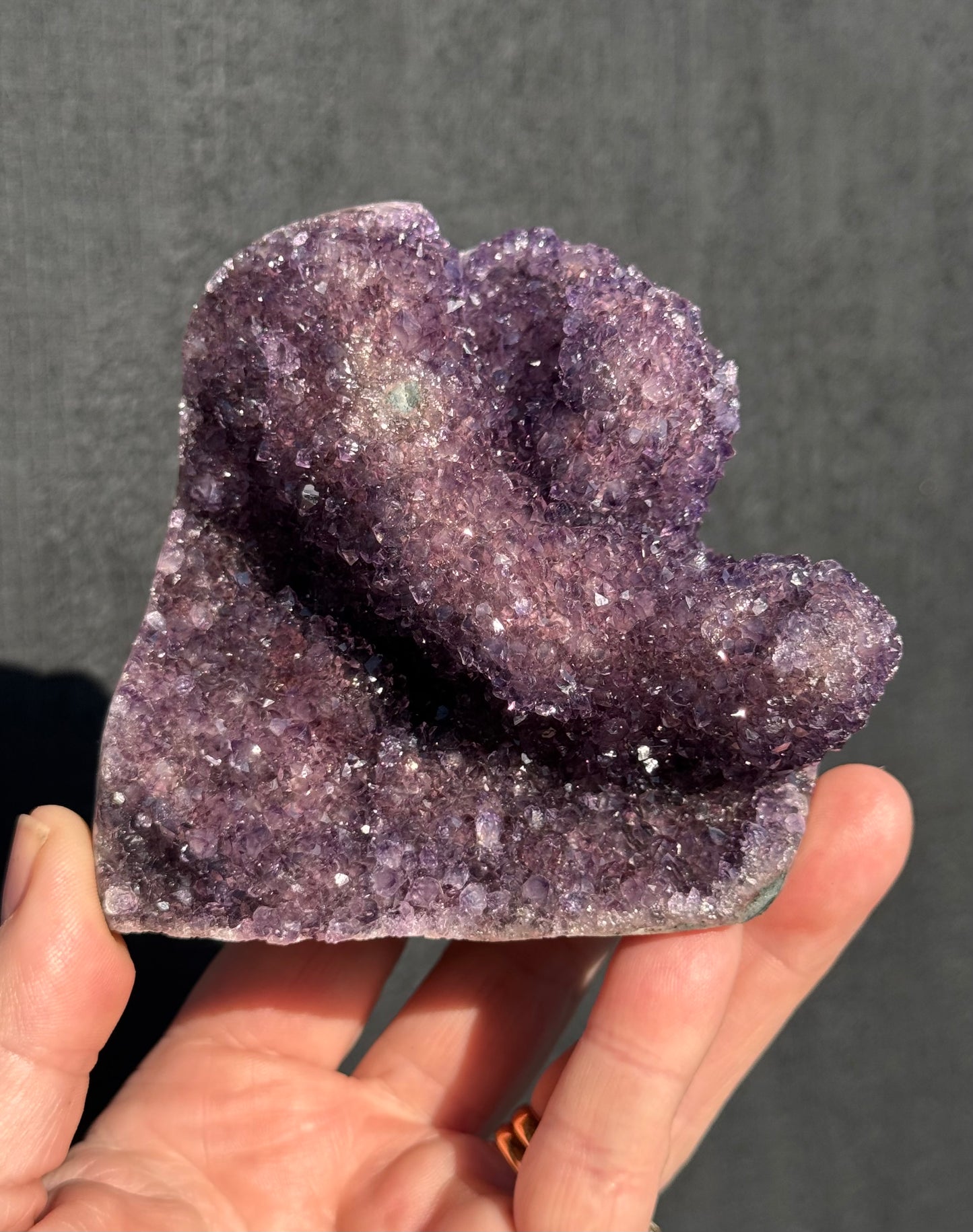 Amethyst Cluster cut base - Naturally one of a kind
